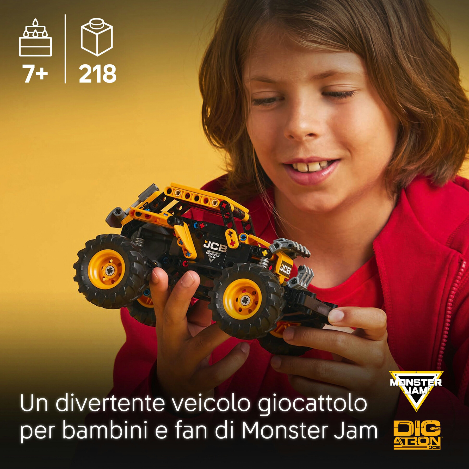 Lego technic 42199 pull-back monster jam digatron, monster truck giocattolo da costruire, giochi bambini 7+, regalo fan veicoli - LEGO TECHNIC