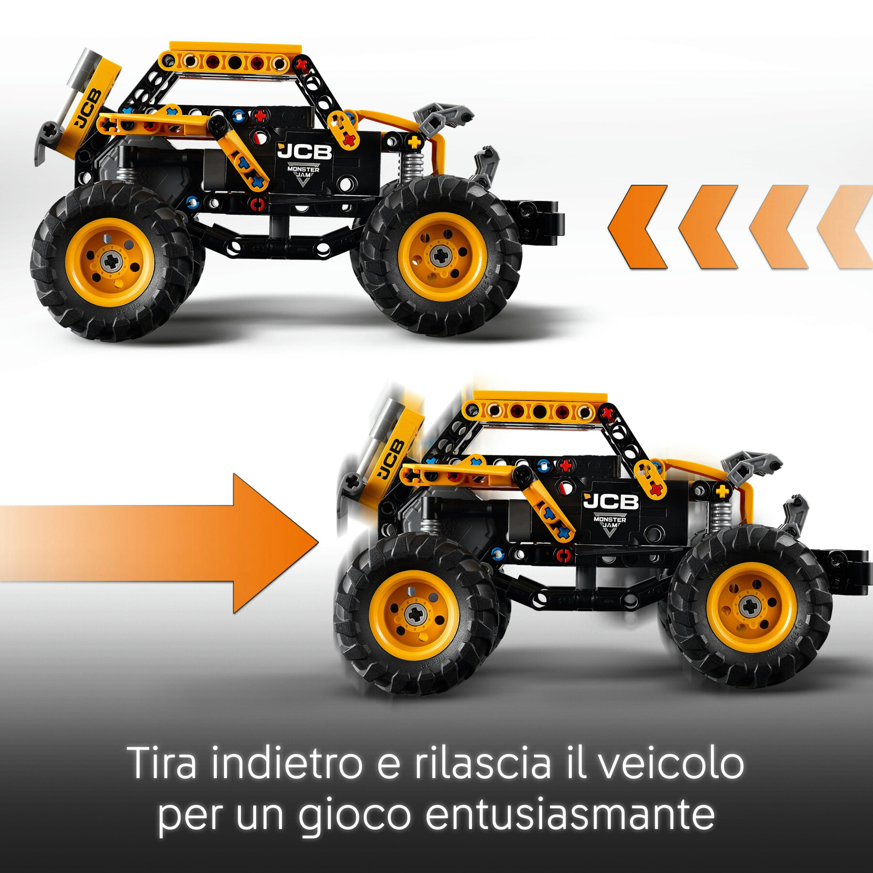 Lego technic 42199 pull-back monster jam digatron, monster truck giocattolo da costruire, giochi bambini 7+, regalo fan veicoli - LEGO TECHNIC