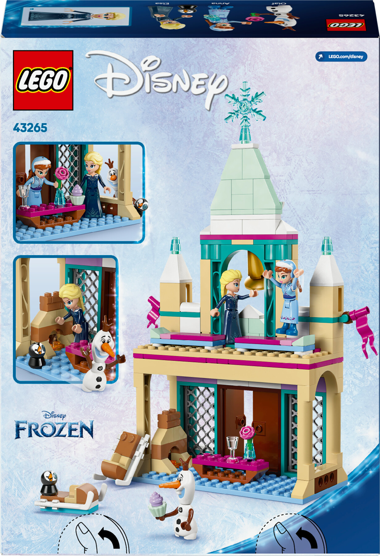 Lego | disney frozen 43265 castello di ghiaccio di arendelle, giocattolo con accessori e 3 personaggi, giochi per bambine 5+ - Frozen