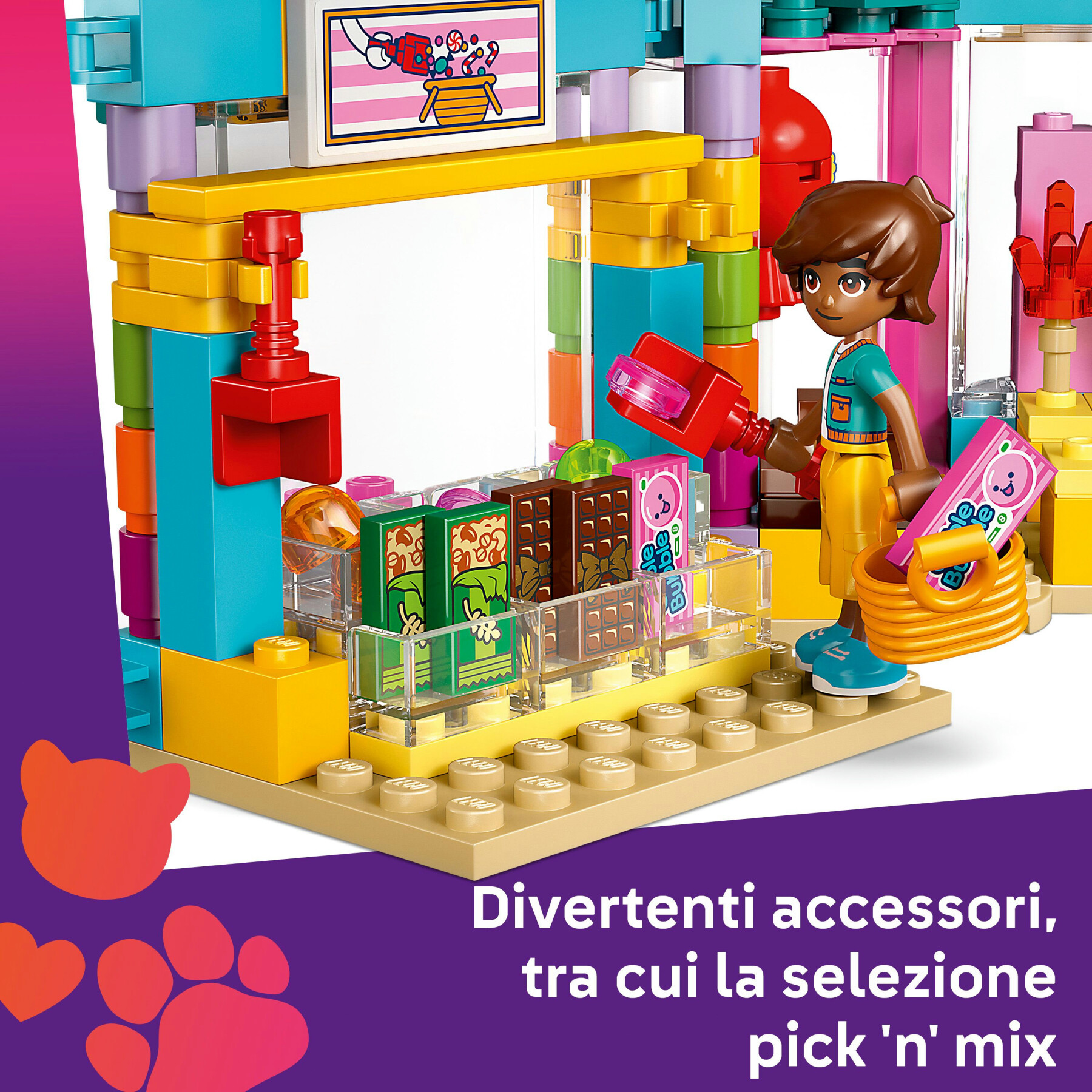 Lego friends 42649 negozio di dolciumi di heartlake city, giochi per sviluppo abilità sociali per bambine 6+, idea regalo - LEGO FRIENDS