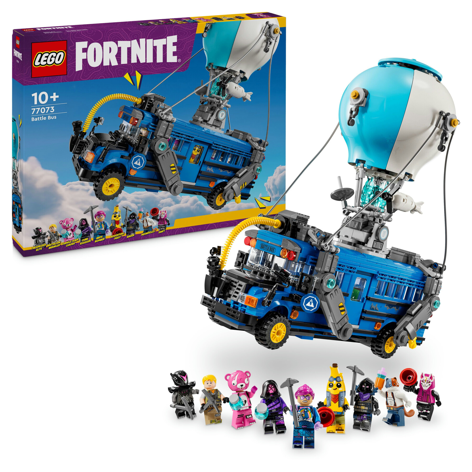 Lego fortnite 77073 bus della battaglia, autobus giocattolo da costruire con 10 personaggi, giochi bambini 10+ da collezione - Lego