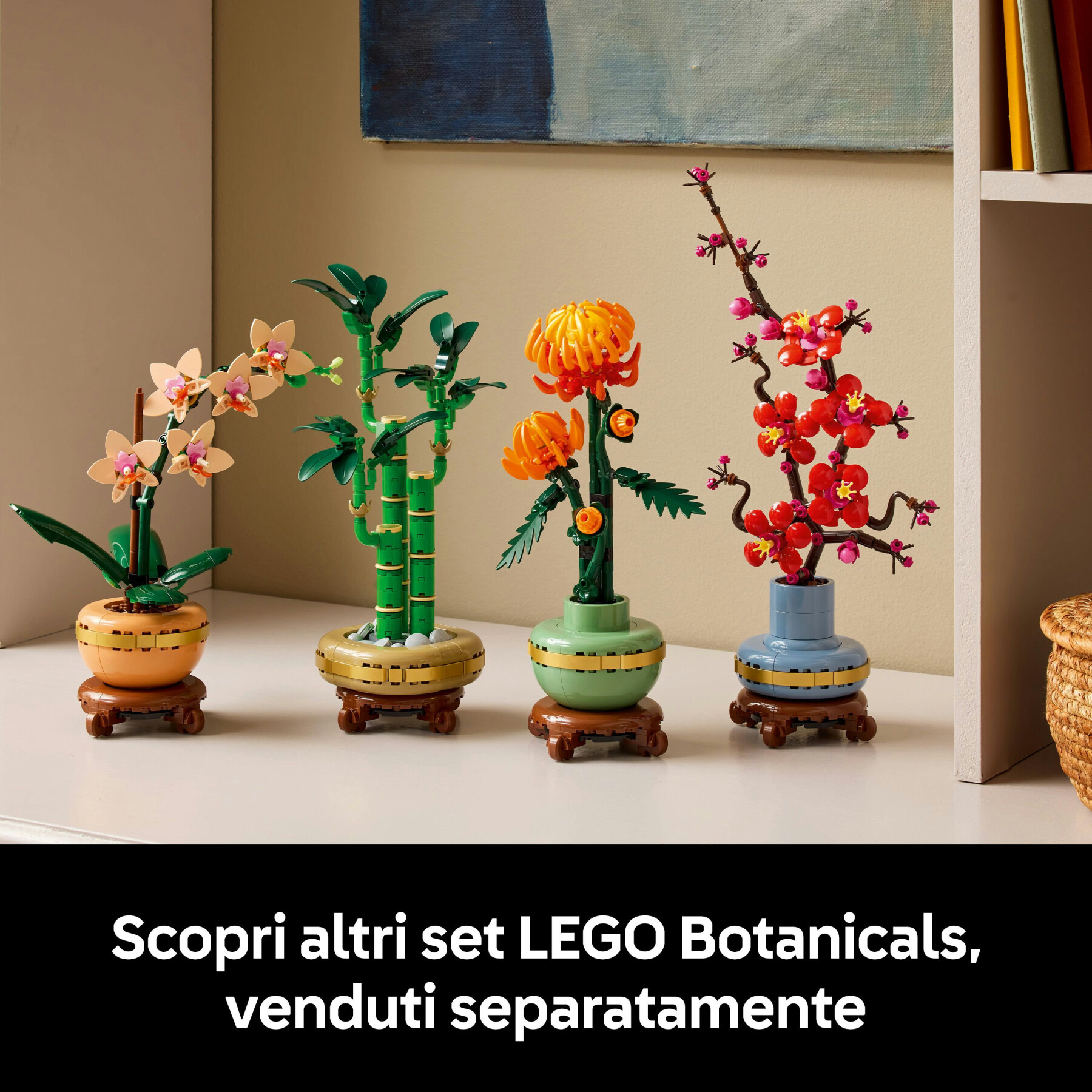 Lego botanicals 10344 bambù del buon auspicio, pianta artificiale da arredamento con vaso finto, regalo donna, uomo e adulti - LEGO ICONS