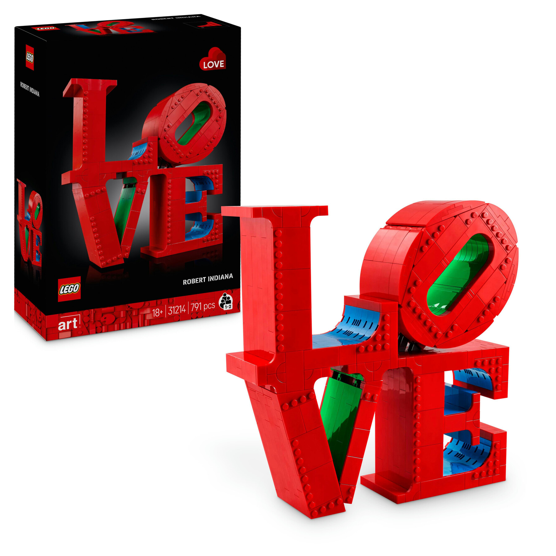 Lego art 31214 love, modellino da costruire scultura pop di robert indiana, hobby creativo per adulti, regalo donna o uomo - LEGO Art