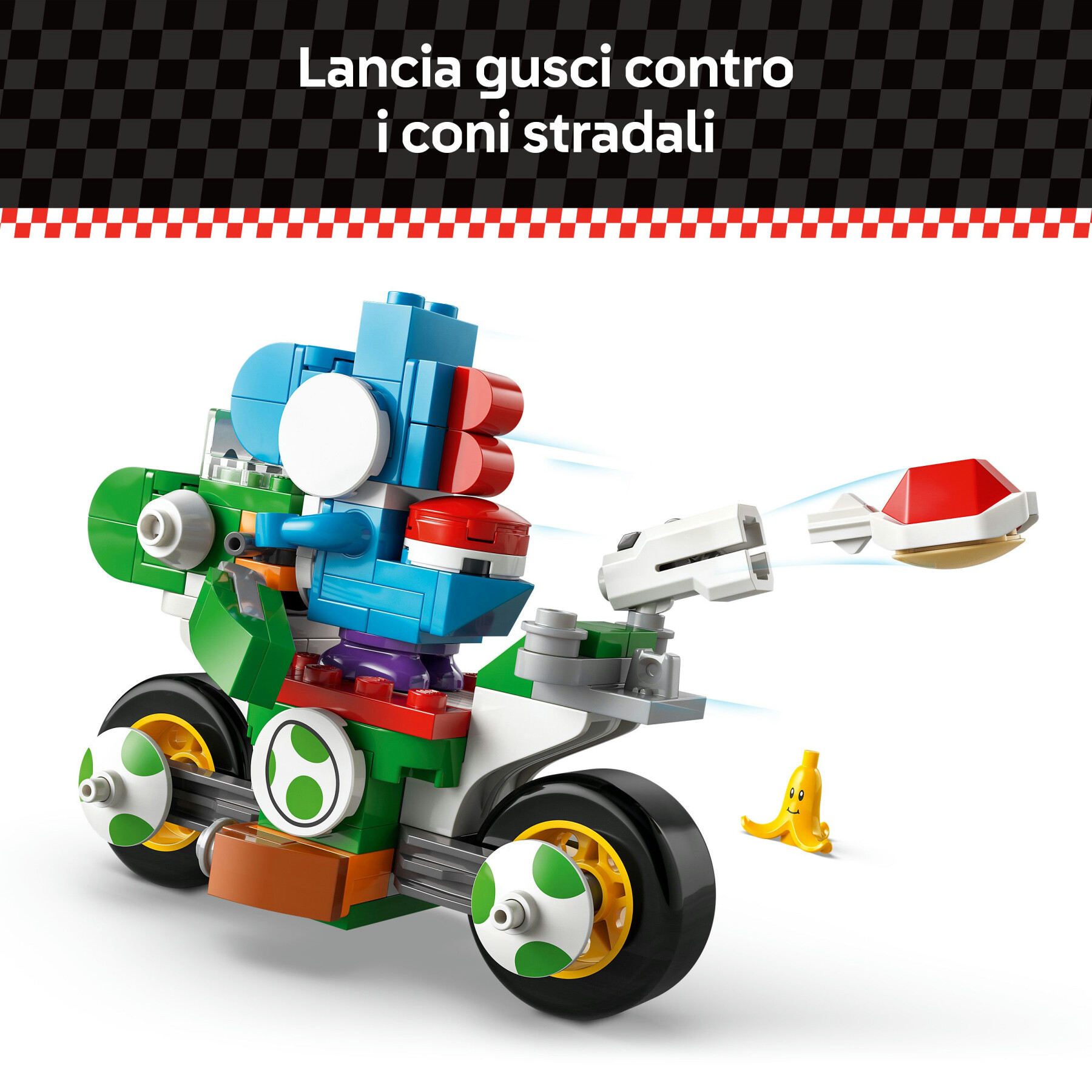 Lego super mario 72031 mario kart : moto yoshi, giocattolo interattivo, giochi per bambini 7+, regalo nintendo da collezione - LEGO® Super Mario™