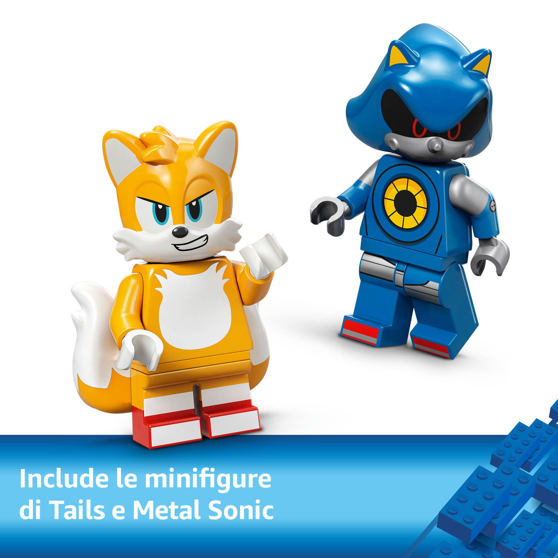 Lego sonic 77002 cyclone vs. metal sonic, giochi d'azione per bambini 8+ con mech robot giocattolo trasformabile e personaggio - Lego