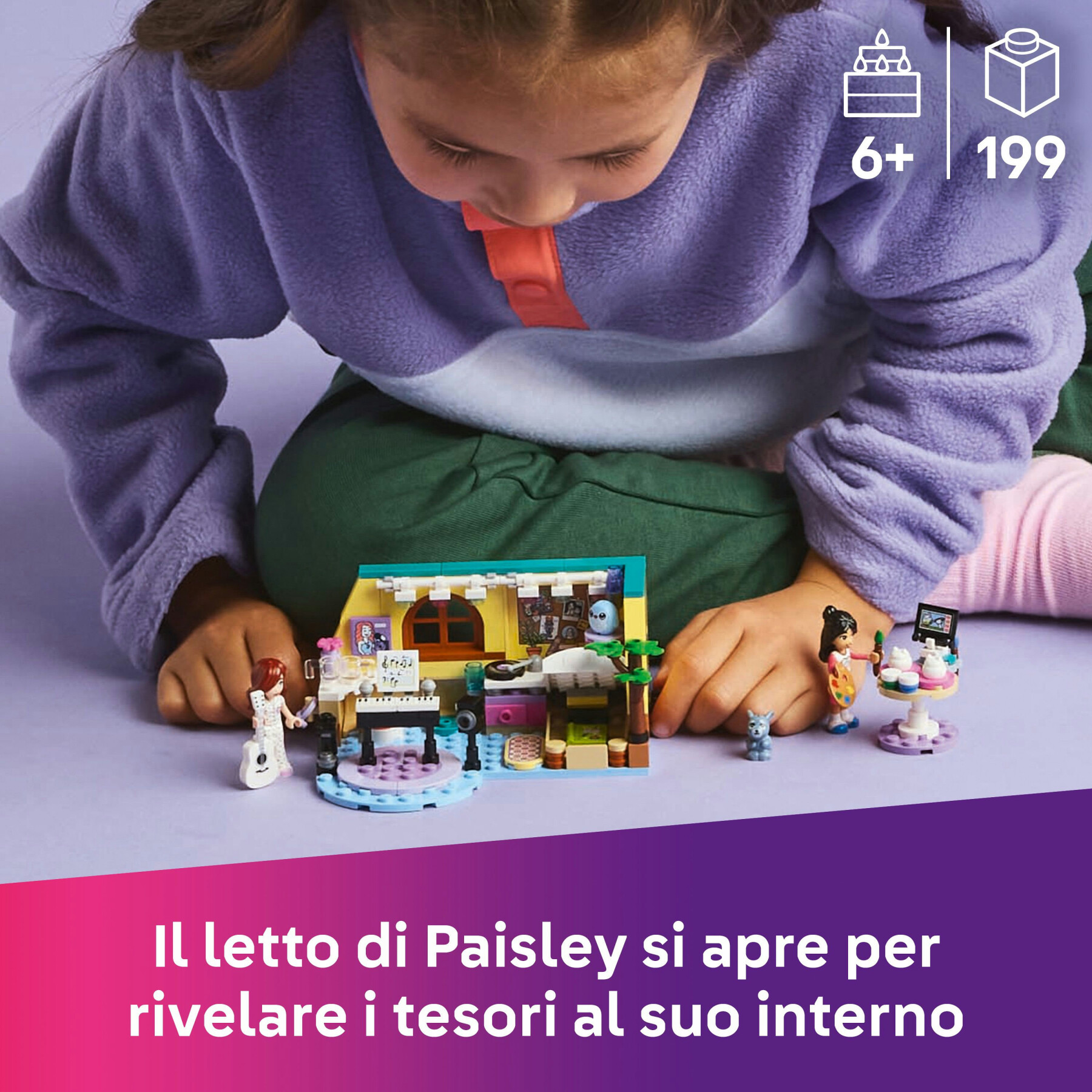 Lego friends 42647 la cameretta di paisley, giochi educativi per le abilità sociali per bambine 6+ fan dell'arte e mestieri - LEGO FRIENDS