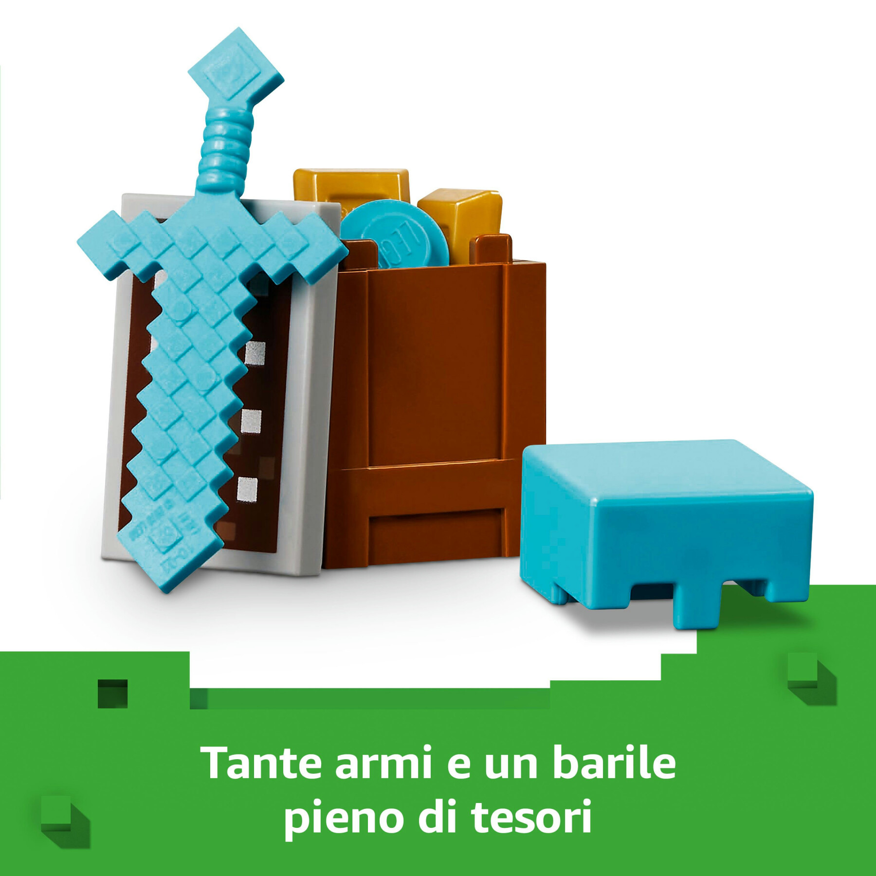 Lego minecraft 21267 pattuglia nel deserto della bestia, gioco di ruolo bambini 7+ con 4 personaggi del videogioco e accessori - MINECRAFT