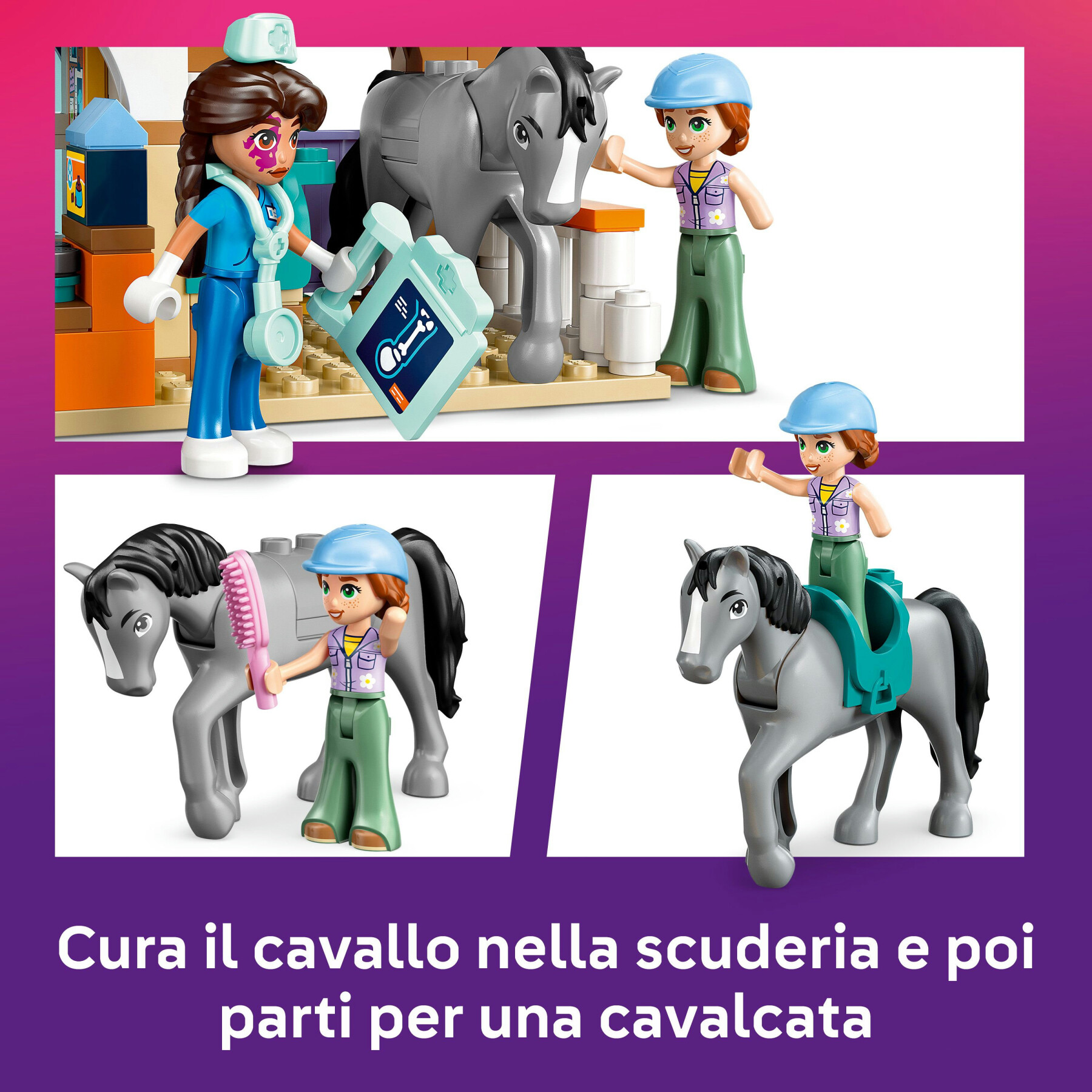 Lego friends 42651 cavallo e clinica veterinaria, giochi bambine 7+ per abilità sociali e cura animali, regalo di compleanno - LEGO FRIENDS