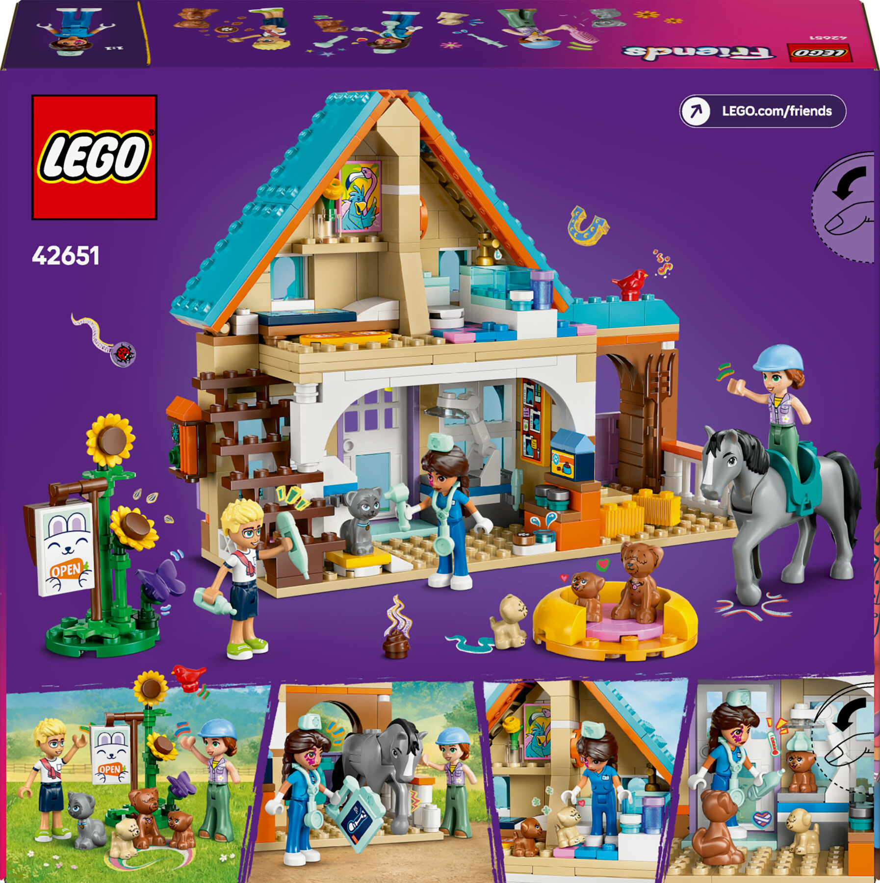 Lego friends 42651 cavallo e clinica veterinaria, giochi bambine 7+ per abilità sociali e cura animali, regalo di compleanno - LEGO FRIENDS