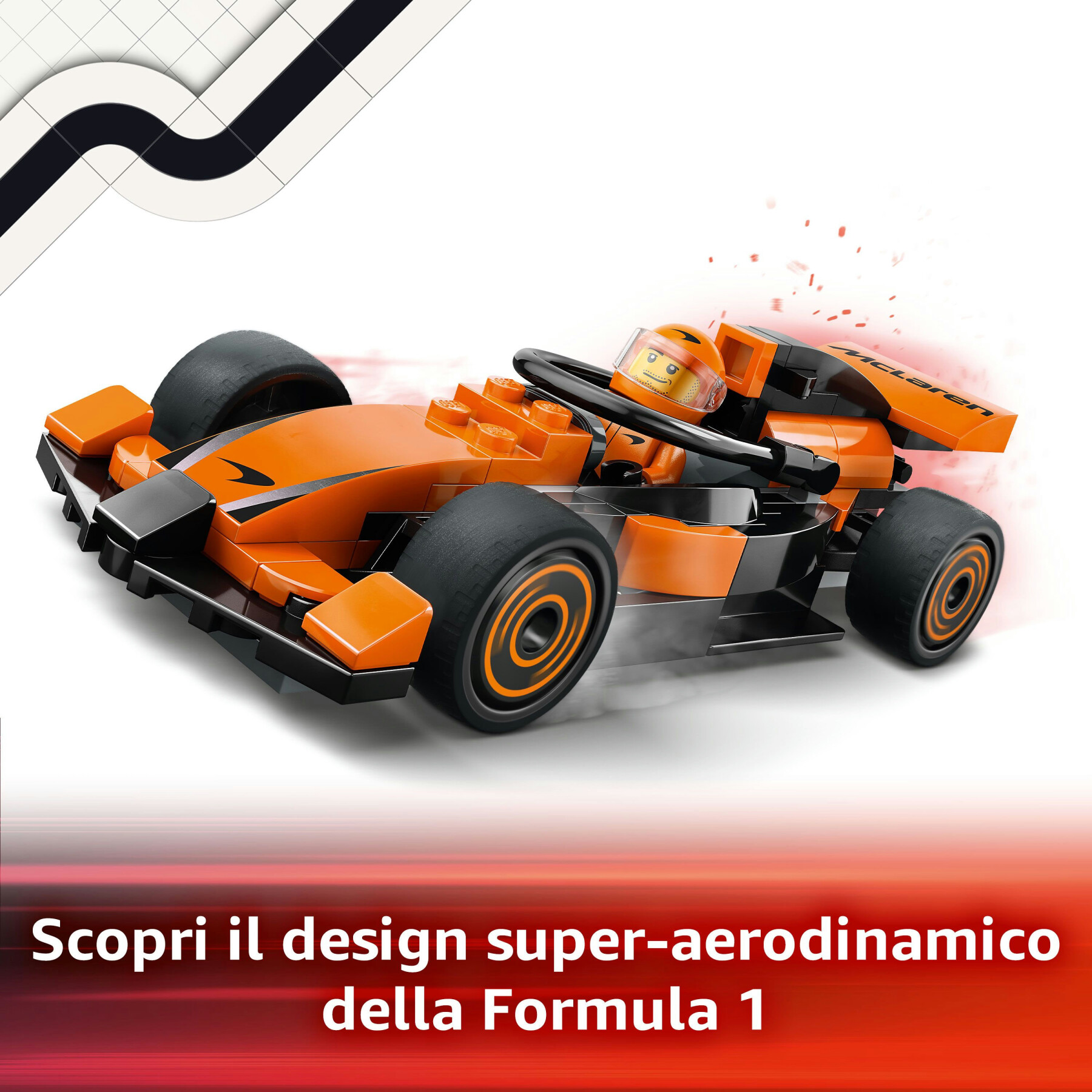 Lego city 60442 pilota e monoposto mclaren f1, modello di macchina giocattolo da formula 1, regalo bambini 6+ fan delle auto - LEGO CITY