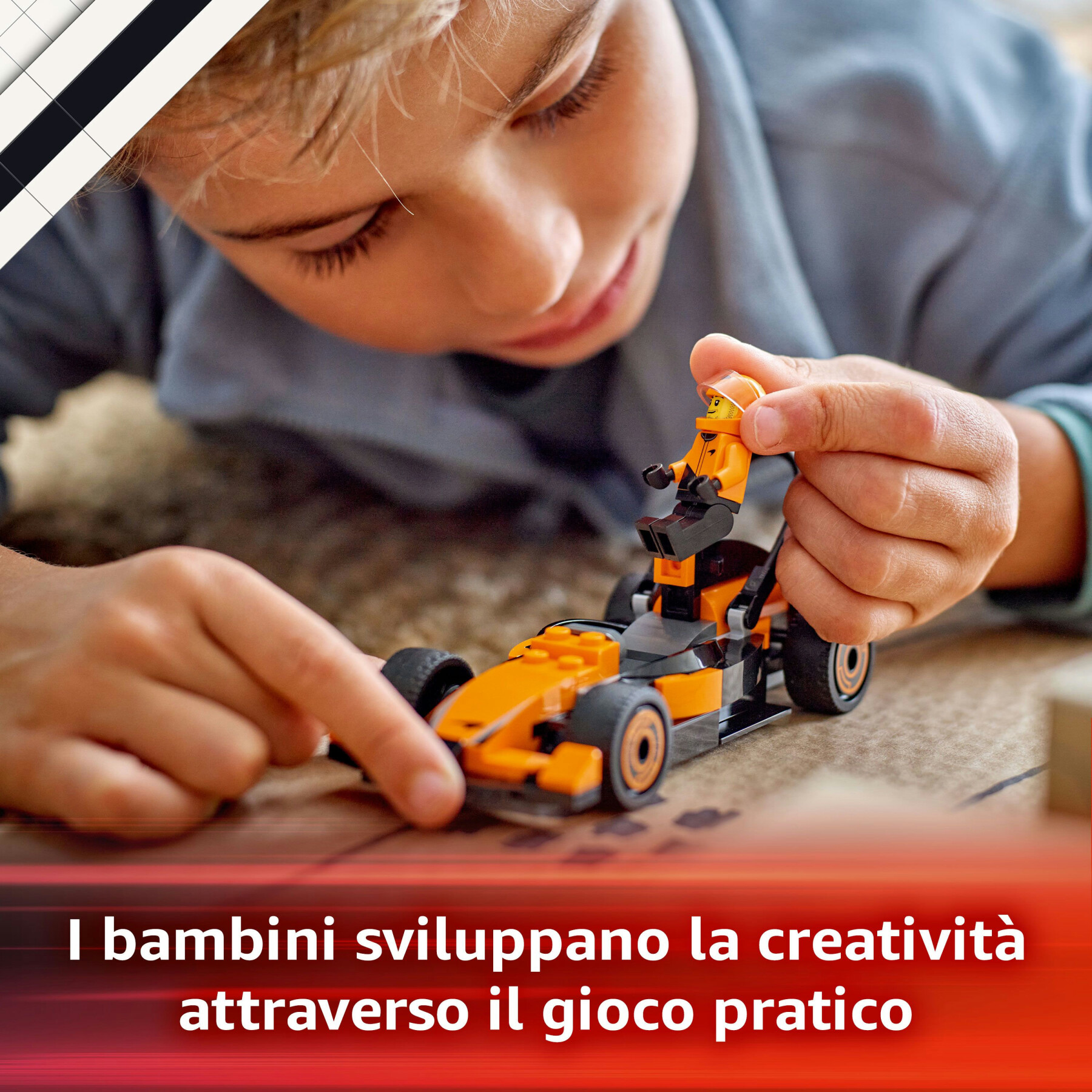 Lego city 60442 pilota e monoposto mclaren f1, modello di macchina giocattolo da formula 1, regalo bambini 6+ fan delle auto - LEGO CITY