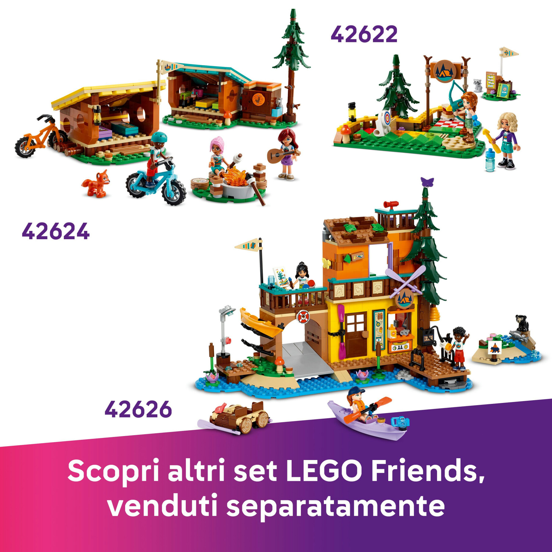 Lego friends 42641 avventure canine su windskate e sidecar, giochi di ruolo per bambine 6+ con personaggi e cani giocattolo - LEGO FRIENDS