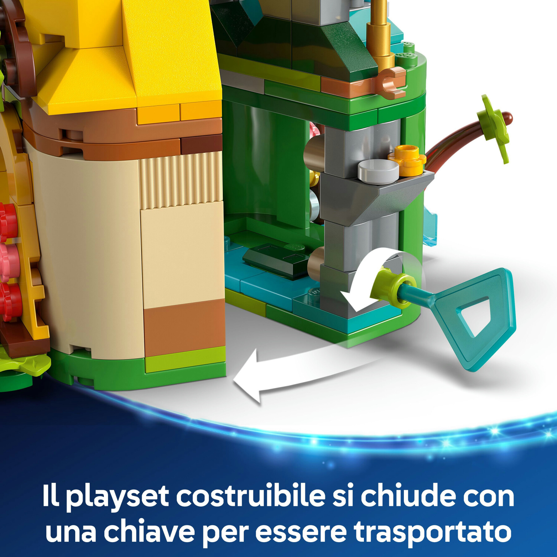 Lego  disney 43260 divertimento sull’isola di vaiana, casa delle bambole giocattolo, giochi bambini 5+, regalo da principesse - Lego