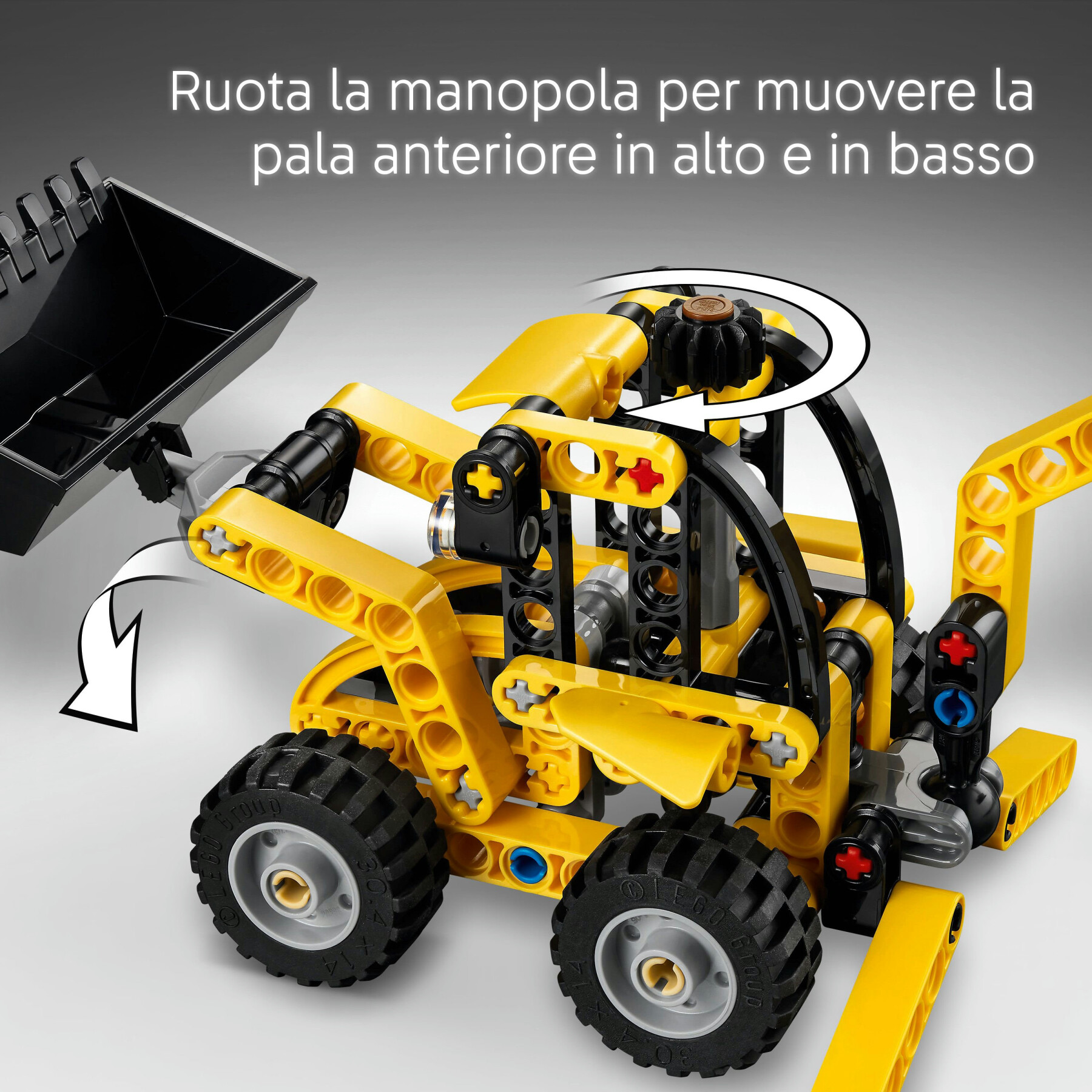 Lego technic scavatrice a cucchiaia rovescia, giochi per bambini 7+, veicolo con escavatore posteriore, pala e stabilizzatori - LEGO TECHNIC