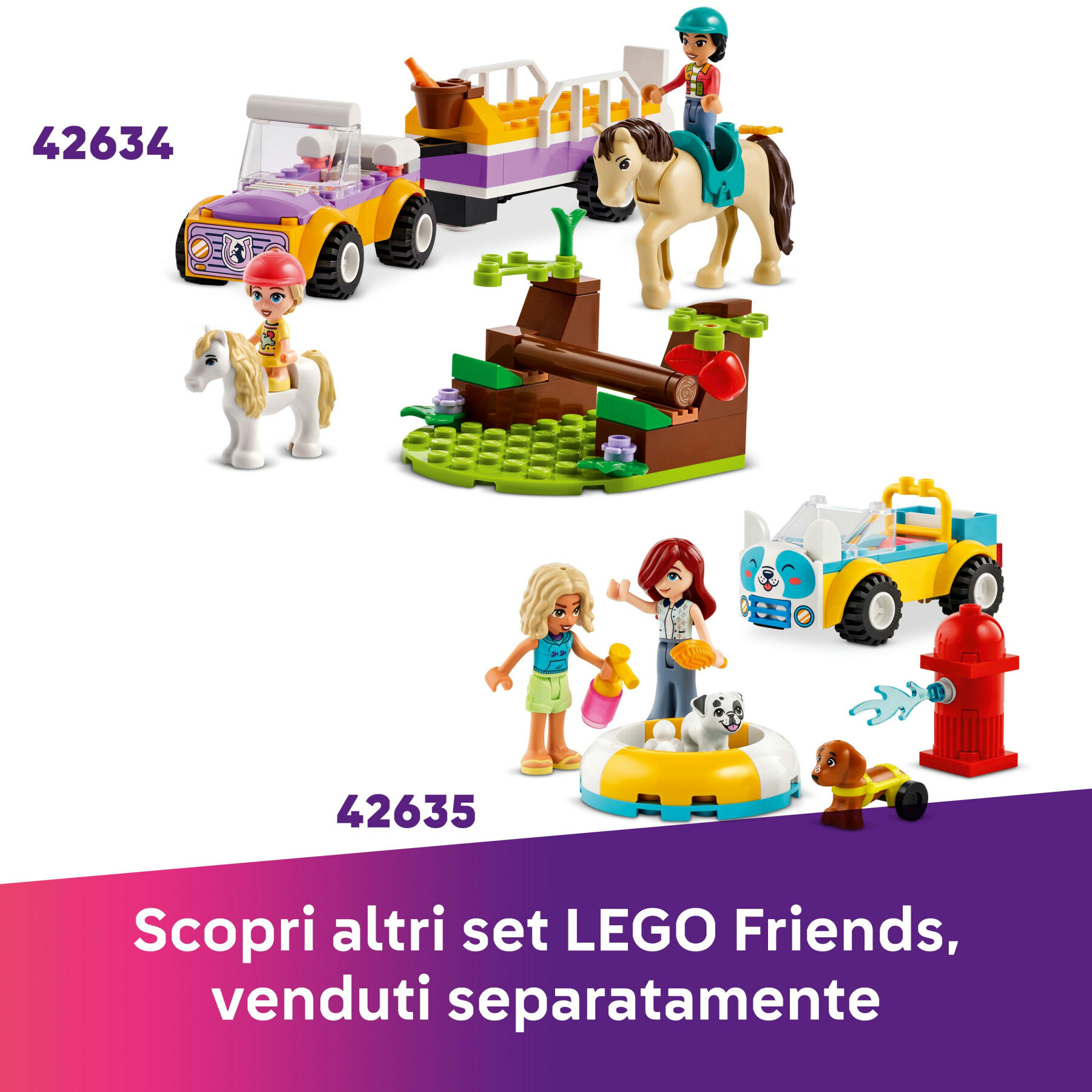 Lego friends 42644 il furgone dei gelati di heartlake city, giochi didattici bambine 4+, camion giocattolo, cibo e accessori - LEGO FRIENDS