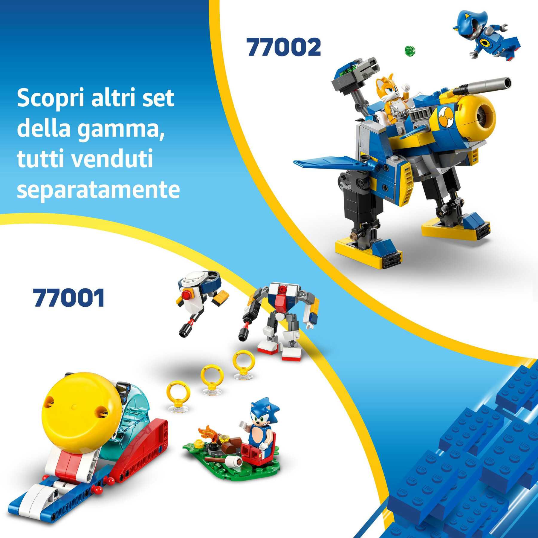 Lego sonic 77003 super shadow vs. biolizard, giochi d'azione per bambini 9+, personaggi e robot giocattolo, regalo per gamer - Lego