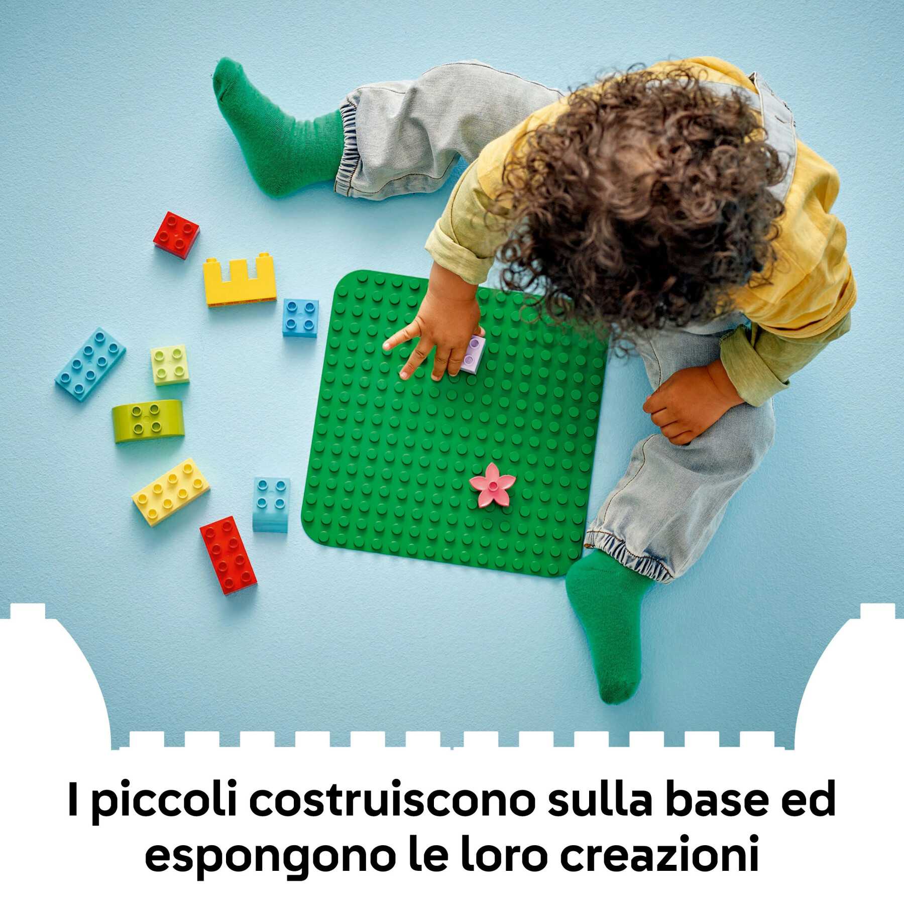 Lego duplo classic 10460 base verde, piastra giocattolo per mattoncini da 24x24 bottoncini, costruzioni creative per bambini - LEGO DUPLO