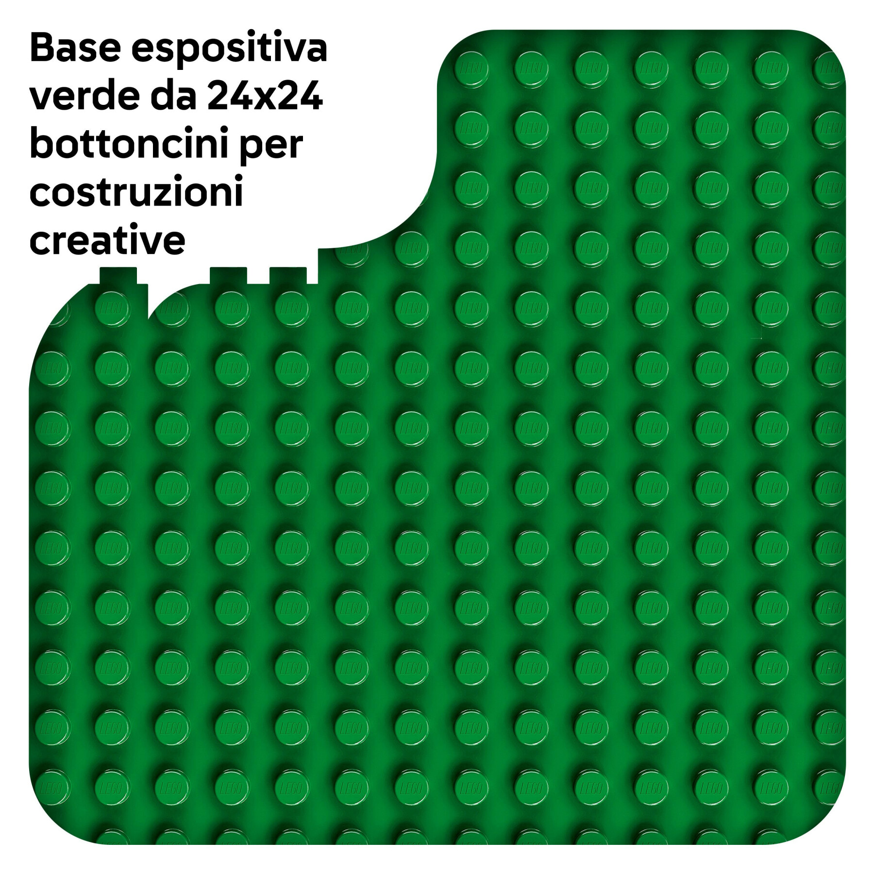 Lego duplo classic 10460 base verde, piastra giocattolo per mattoncini da 24x24 bottoncini, costruzioni creative per bambini - LEGO DUPLO