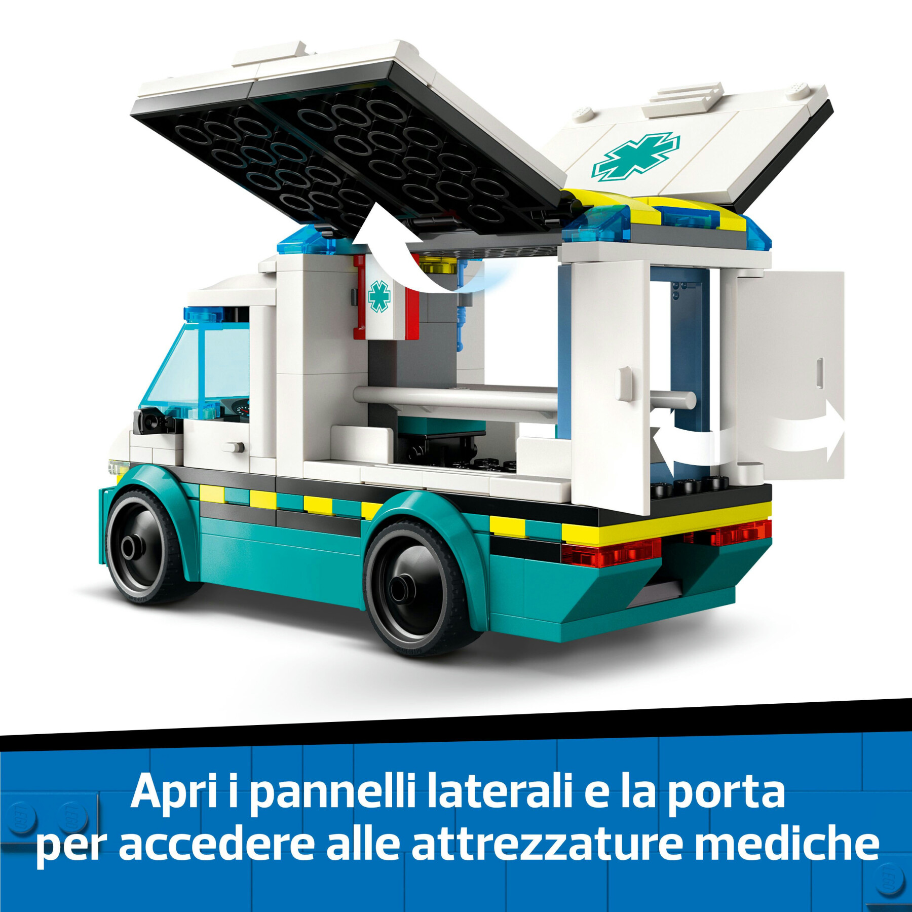 Lego city 60451 ambulanza di emergenza giocattolo con 2 minifigure, giochi educativi bambini 5+, regalo per l'apprendimento - LEGO CITY