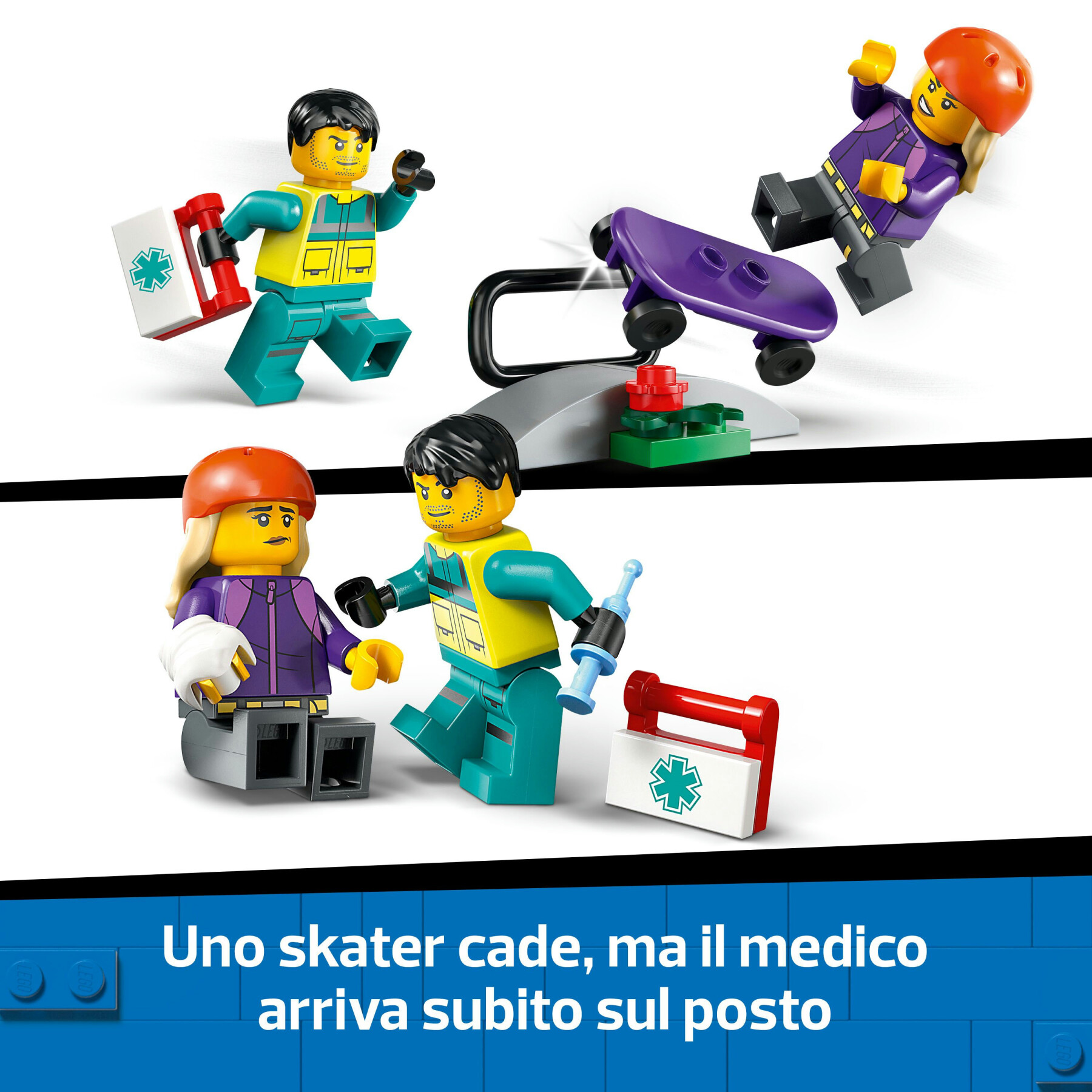 Lego city 60451 ambulanza di emergenza giocattolo con 2 minifigure, giochi educativi bambini 5+, regalo per l'apprendimento - LEGO CITY