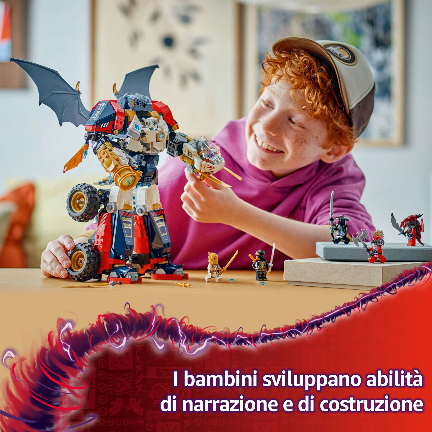 Lego ninjago 71834 mech ultra combinatore di zane - robot giocattolo 4 in 1 separabile in 4 modellini, giochi per bambini 9+ - LEGO NINJAGO