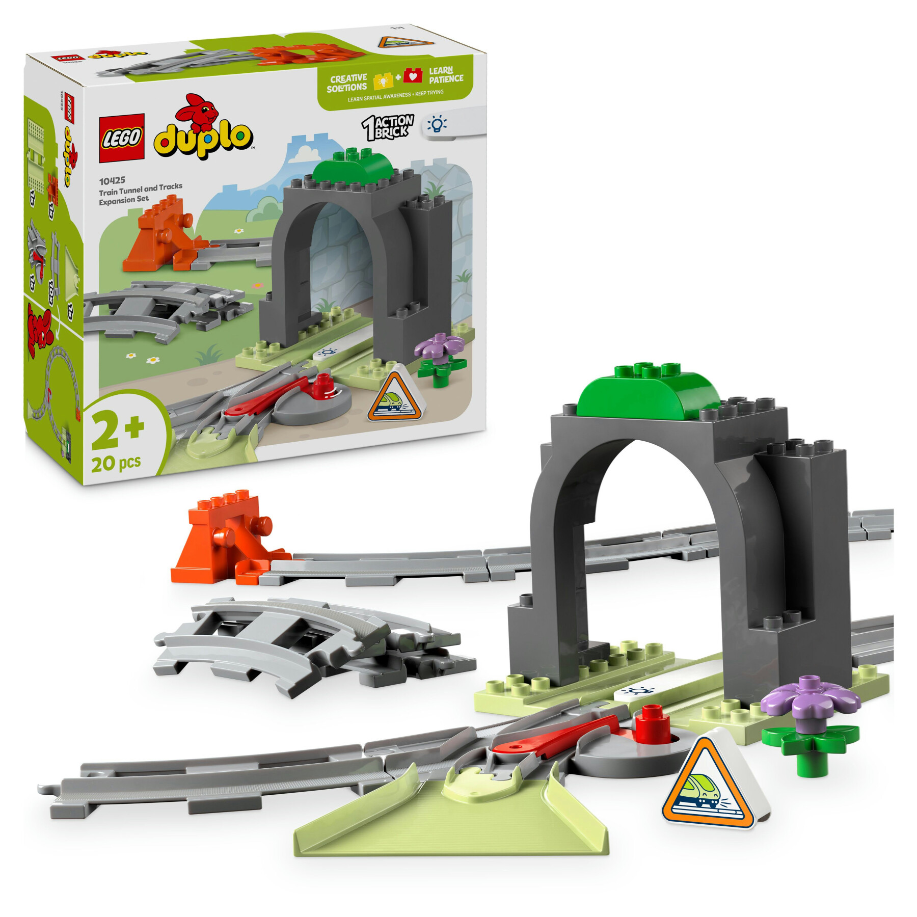 Lego duplo 10425 pack di espansione tunnel e binari ferroviari, giochi educativi per bambini 2+, elementi creativi per pista - LEGO DUPLO