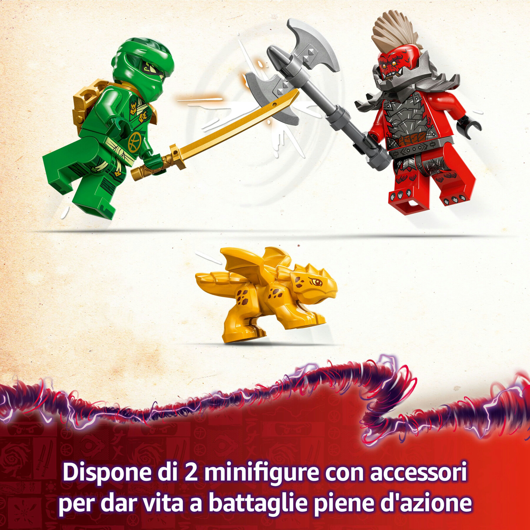 Lego ninjago drago della foresta verde di lloyd - giocattolo snodabile da costruire con 2 minifigure e armi, giochi bambini 6+ - LEGO NINJAGO