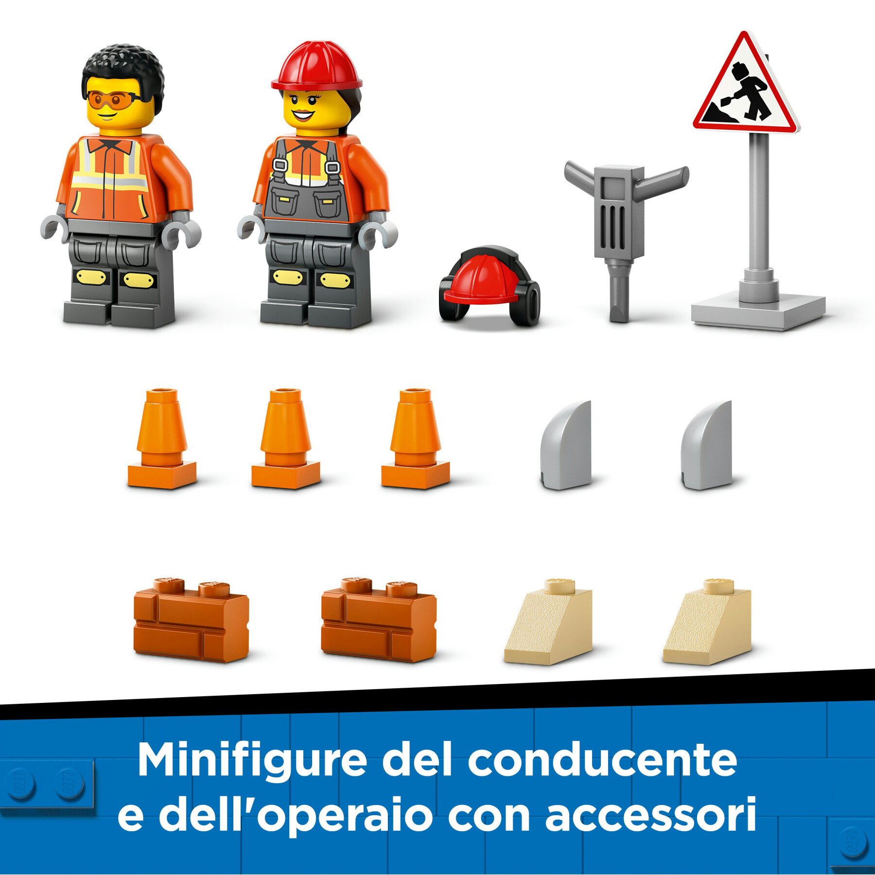 Lego city 60450 pala gommata gialla, escavatore giocattolo da costruire, veicolo da cantiere, giochi educativi per bambini 4+ - LEGO CITY