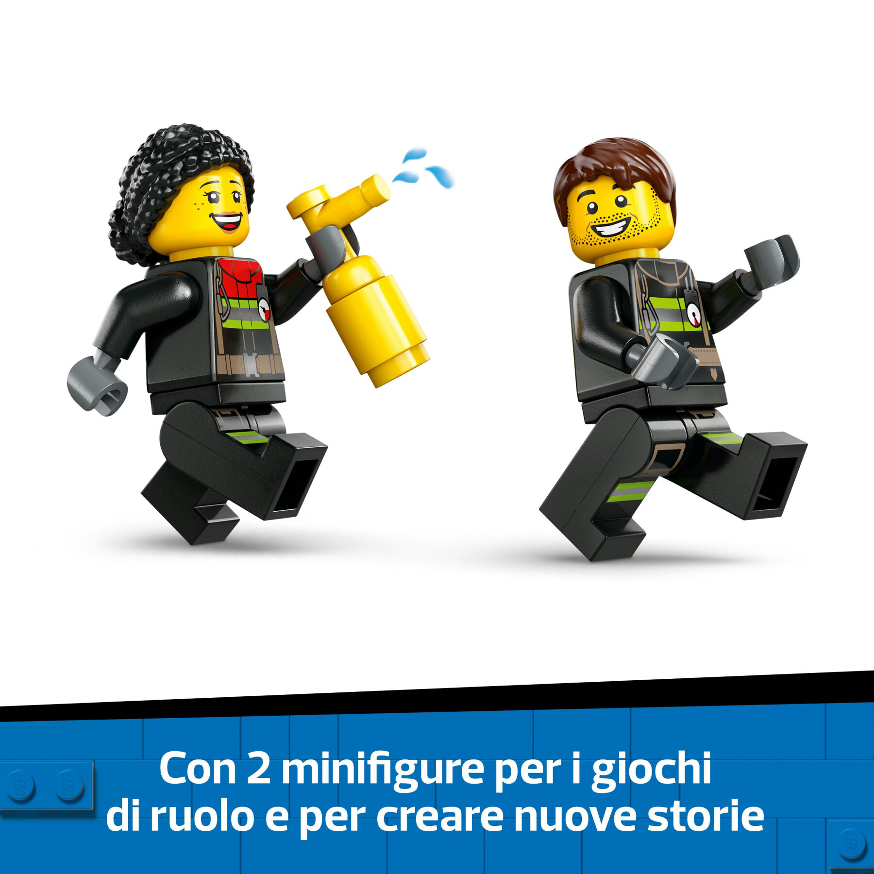 Lego city 60463 autopompa con scala, camion giocattolo dei pompieri con 2 minifigure, giochi educativi per bambini da 4 anni - LEGO CITY