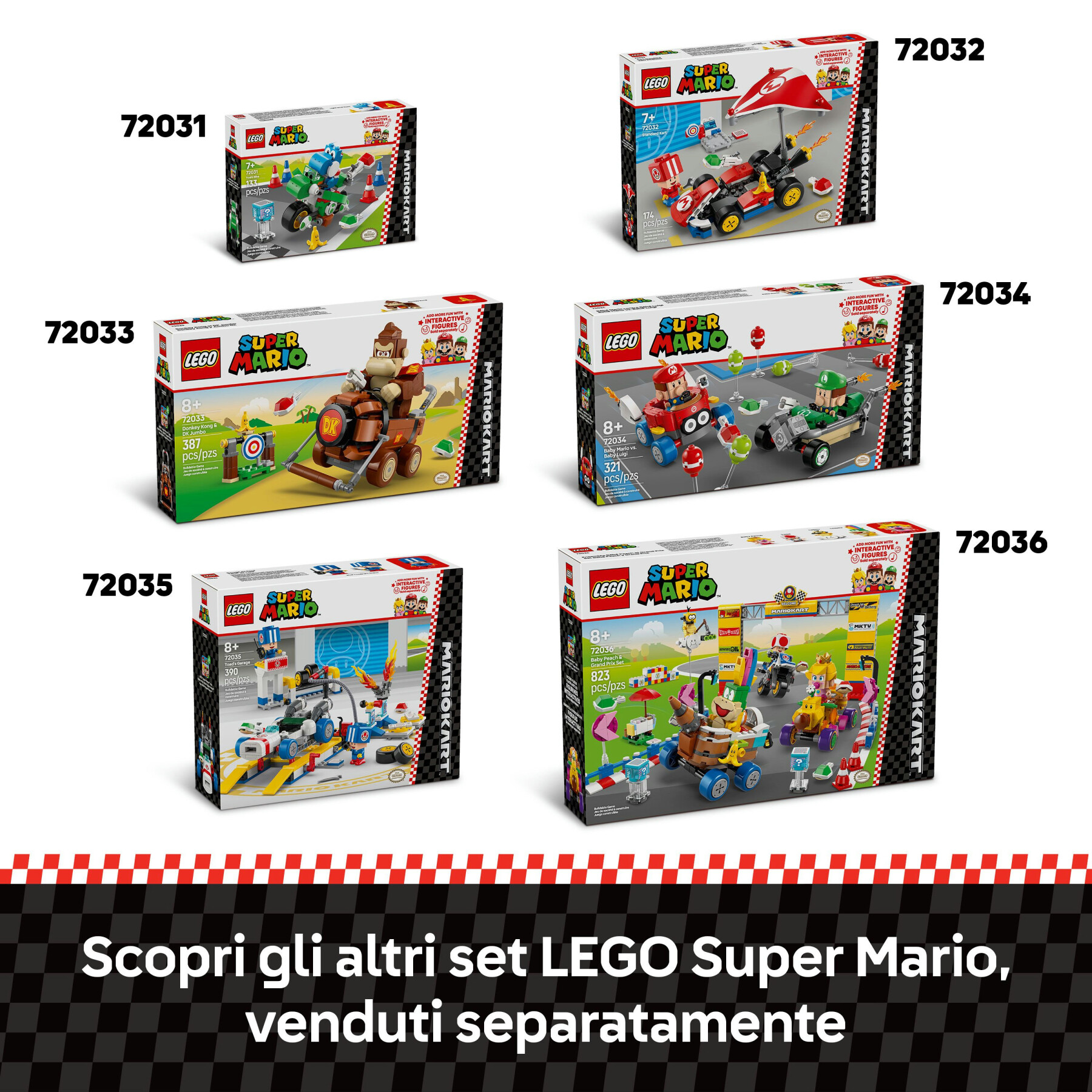 Lego super mario 72033 mario kart: donkey kong e maxibarile dk, auto da costruire con personaggio nintendo, giochi bambini 8+ - LEGO® Super Mario™