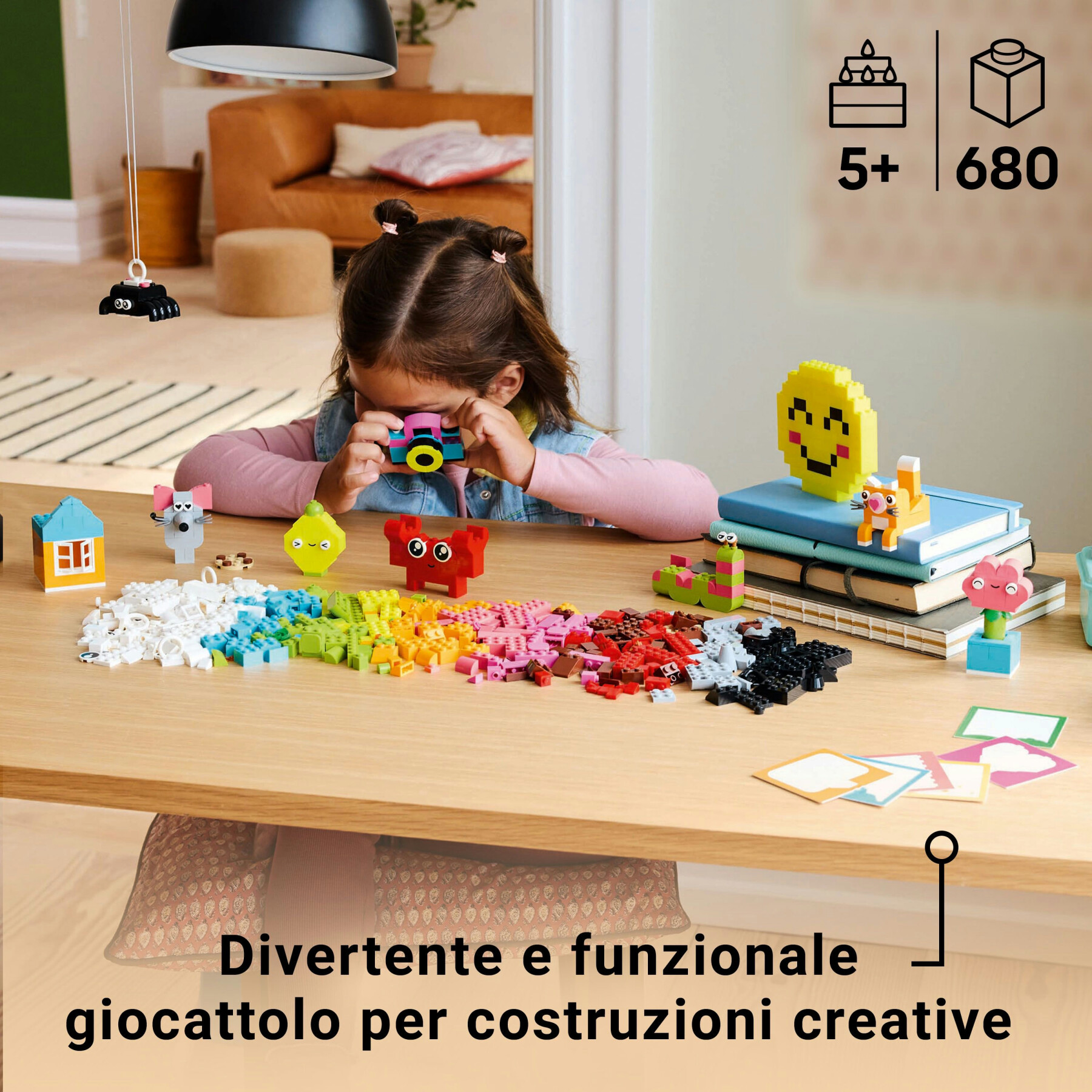 Lego classic 11042 scatola della felicità creativa, set di costruzioni con mattoncini colorati, giochi creativi per bambini 5+ - LEGO CLASSIC