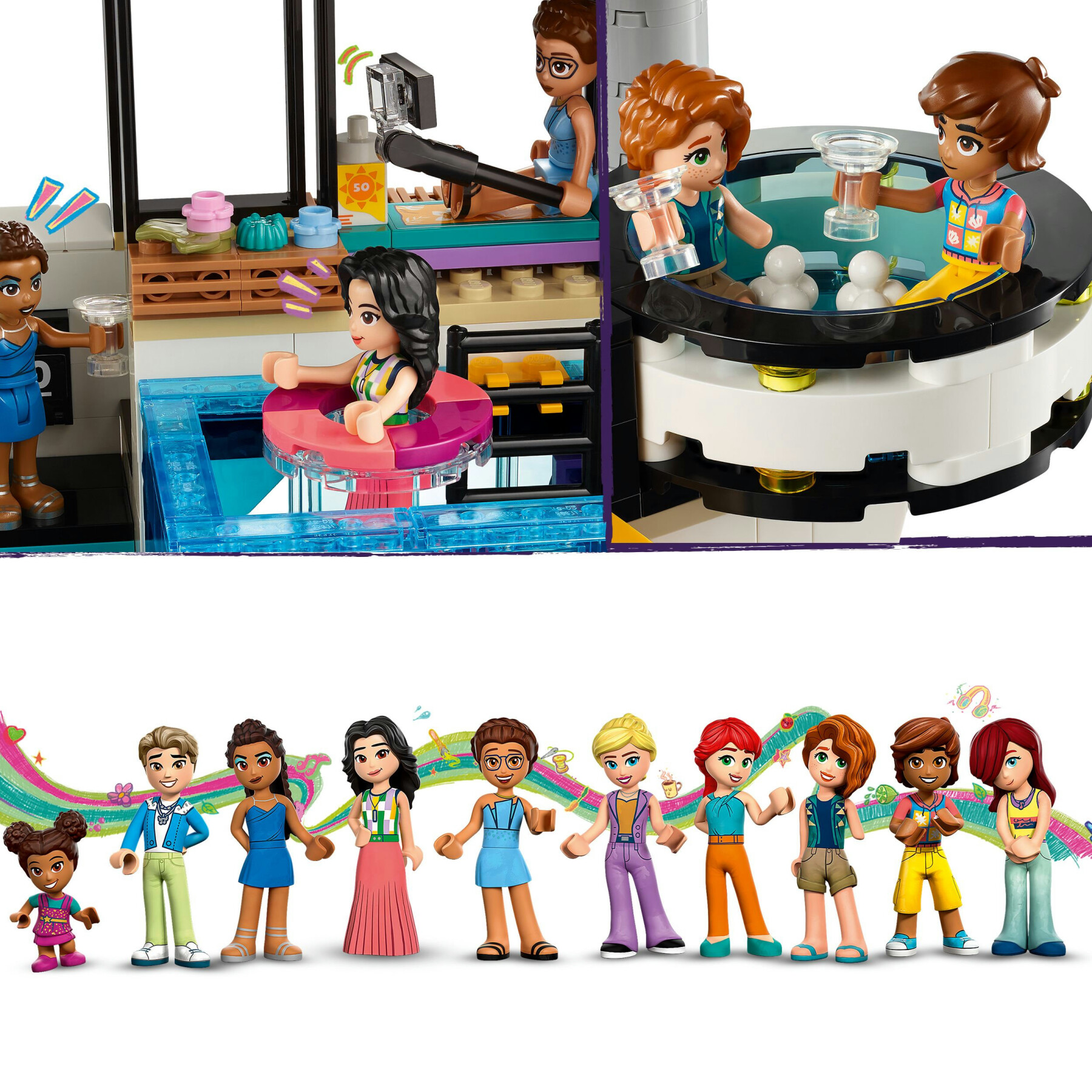 Lego friends 42639 la villa moderna di andrea, giochi per bambini 14+, casa delle bambole giocattolo, regalo di compleanno - LEGO FRIENDS