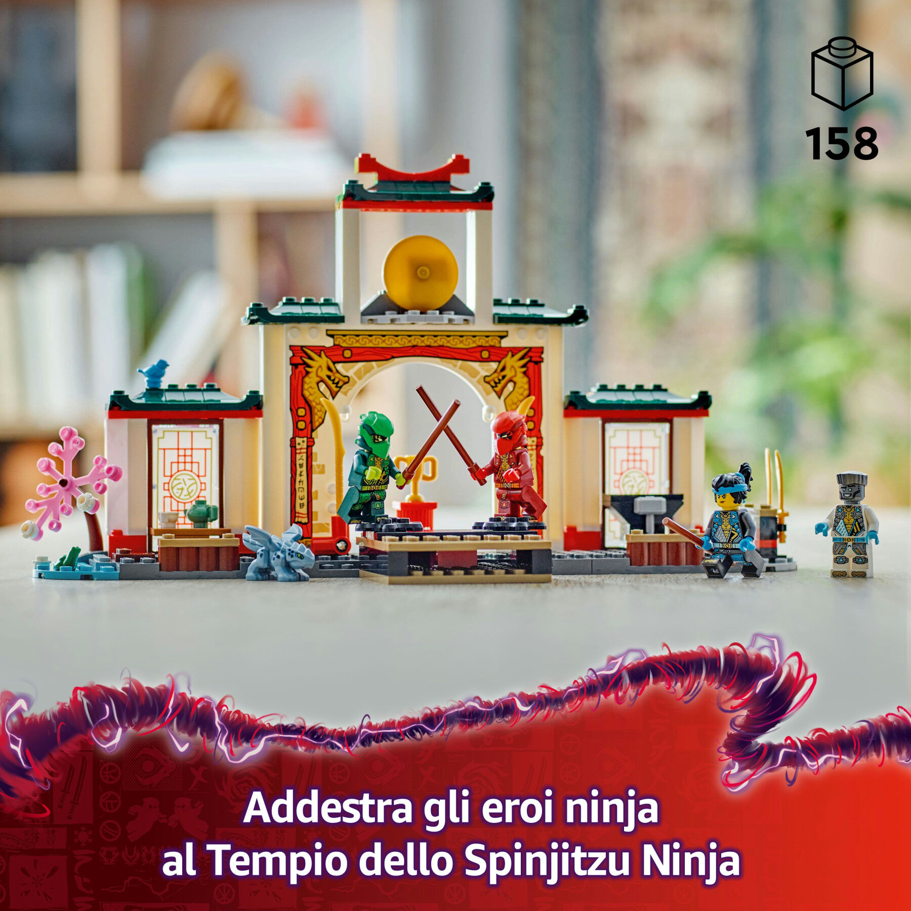 Lego ninjago 71831 tempio dello spinjitzu ninja - set giocattolo con 4 minifigure, drago, armi e accessori, giochi bambini 4+ - LEGO NINJAGO