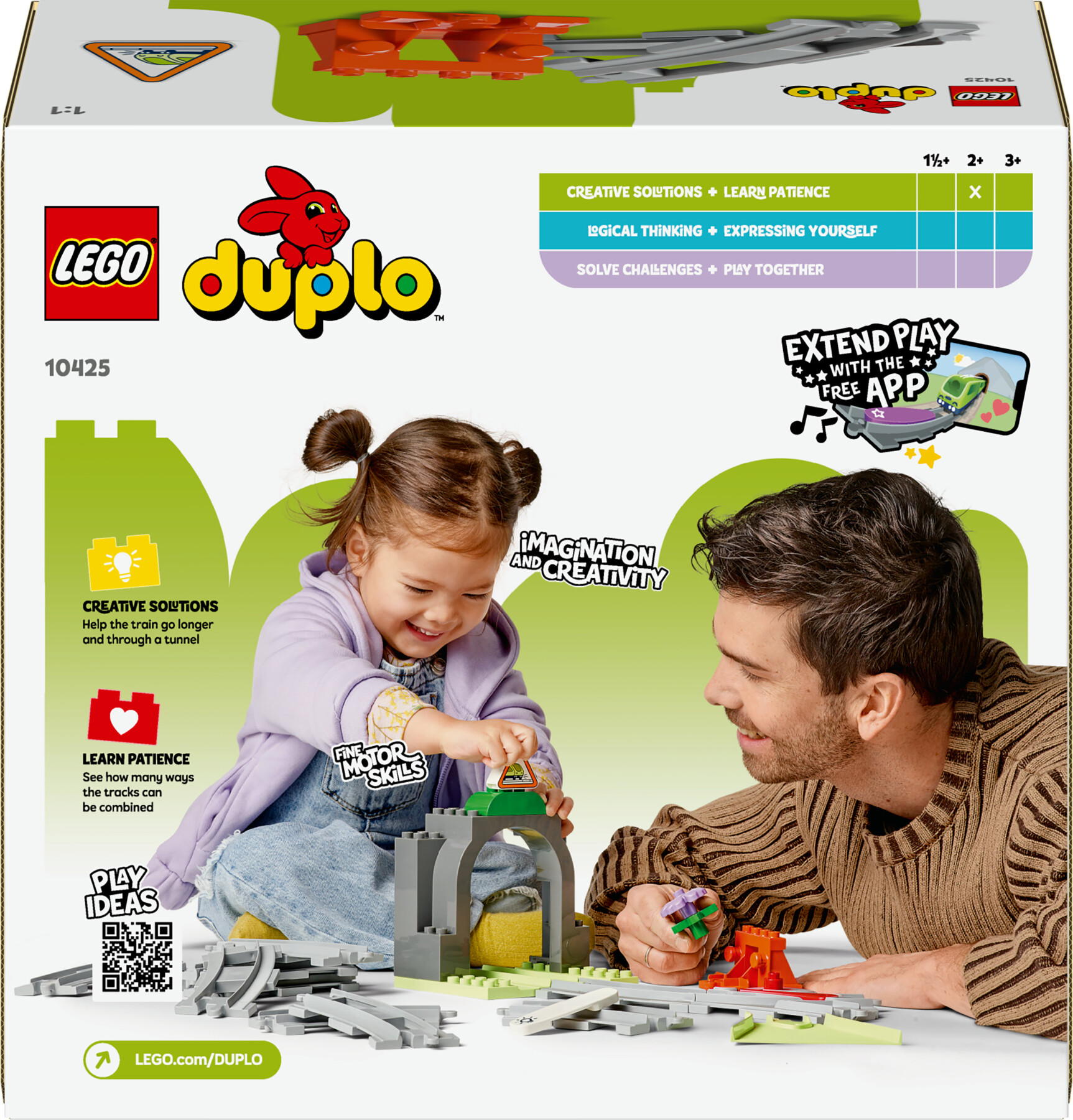 Lego duplo 10425 pack di espansione tunnel e binari ferroviari, giochi educativi per bambini 2+, elementi creativi per pista - LEGO DUPLO