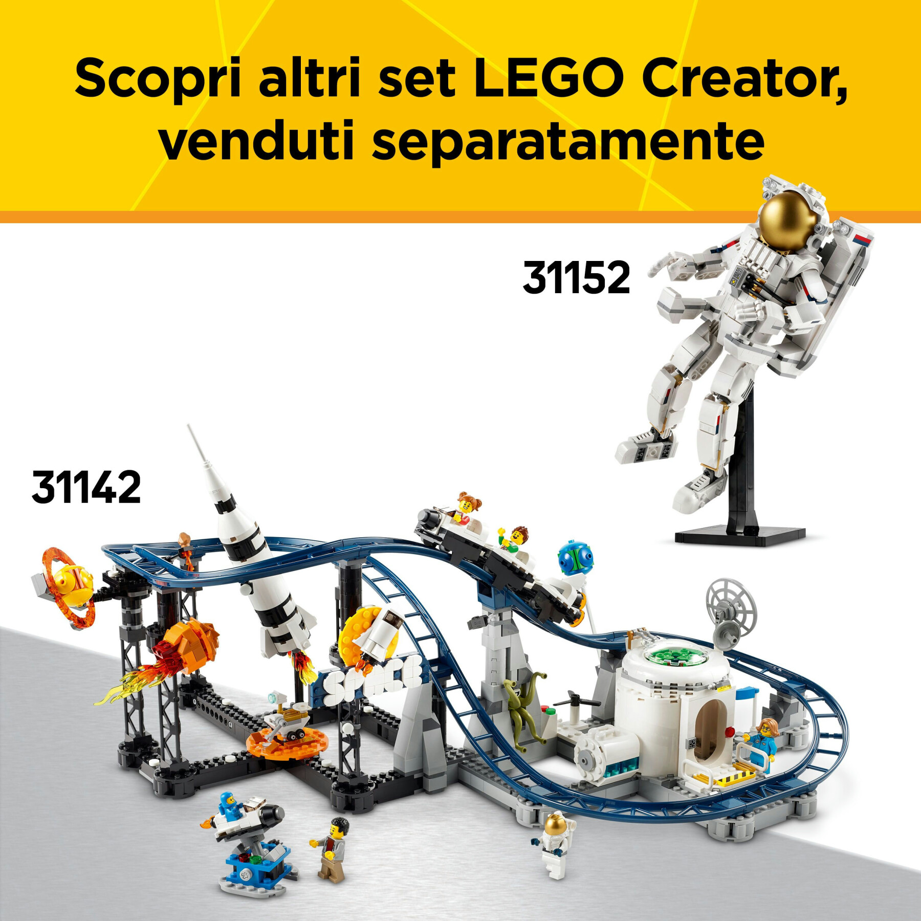 Lego creator 3 in 1 31164 robot spaziale giocattolo - si trasforma in cane o in razzo - set di costruzioni per bambini 8+ - LEGO CREATOR