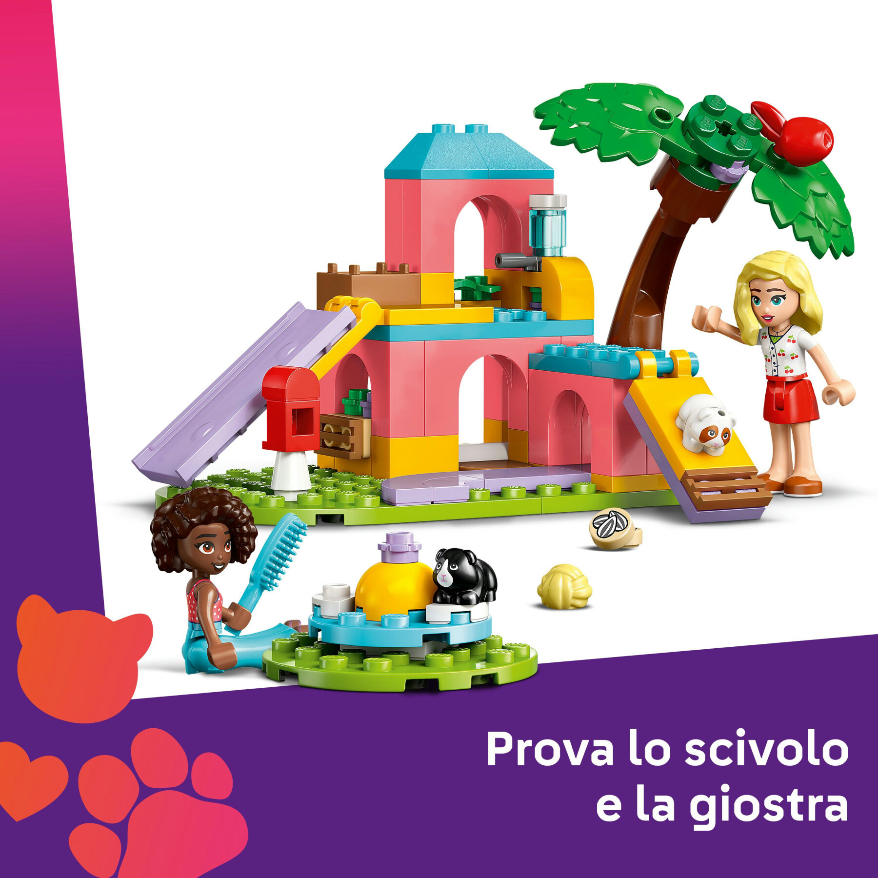 Lego friends 42640 il parco giochi dei porcellini d’india, gioco di ruolo bambine 5+, giocattolo cura degli animali domestici - LEGO FRIENDS