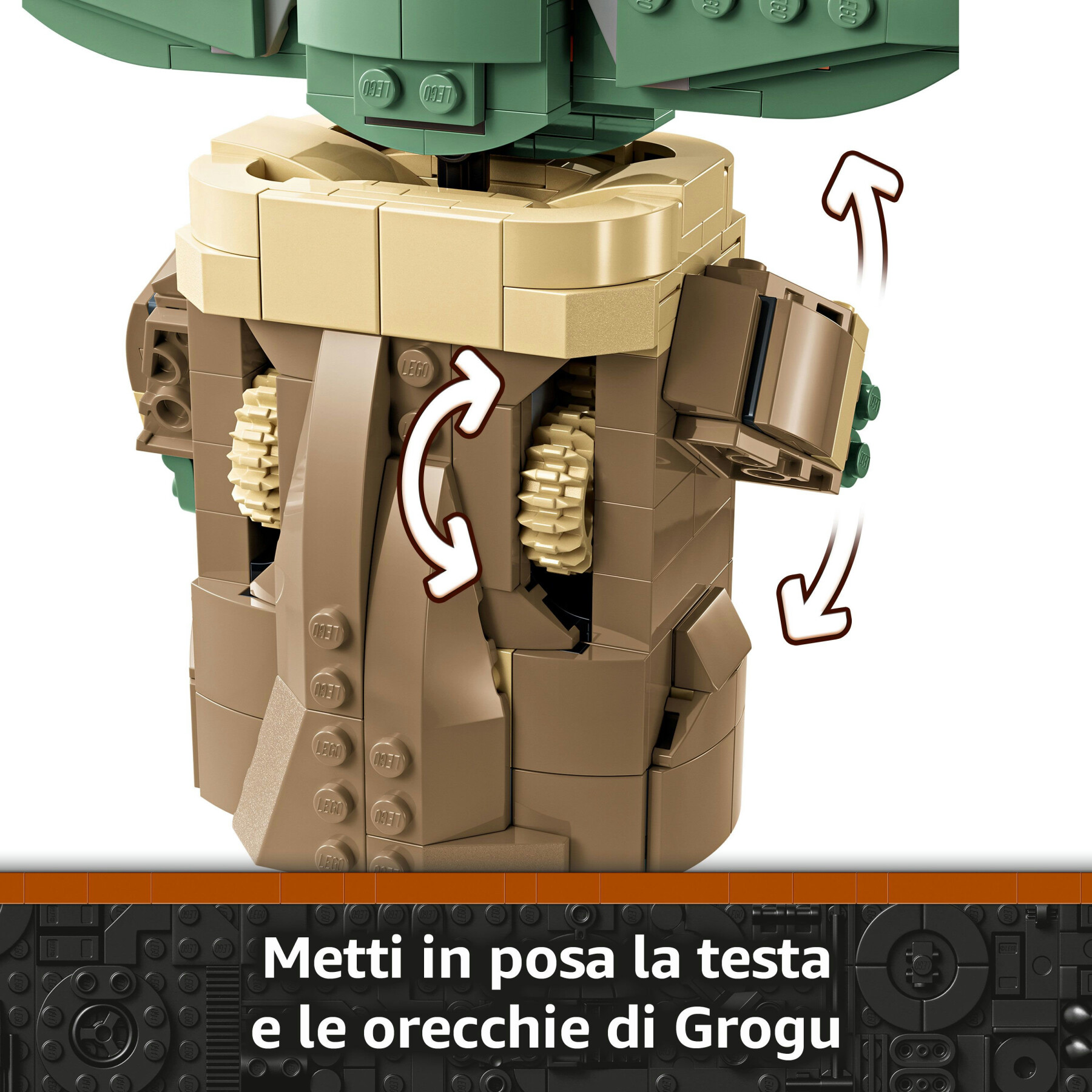 Lego star wars 75403 grogu e carrozzina con rana sorgan e minifigure di grogu da collezione, giocattolo per bambini 10+ - LEGO® Star Wars™