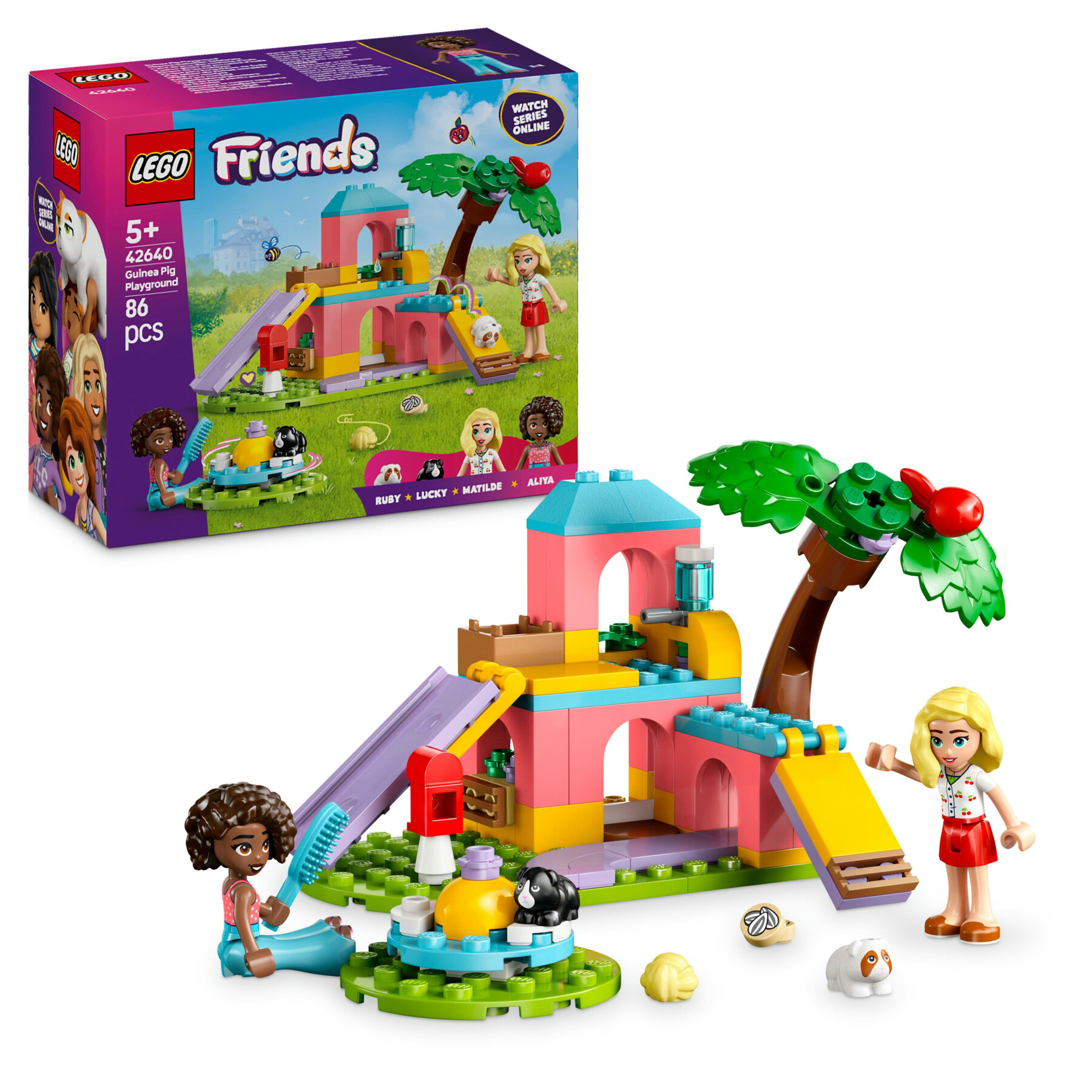 Lego friends 42640 il parco giochi dei porcellini d’india, gioco di ruolo bambine 5+, giocattolo cura degli animali domestici - LEGO FRIENDS