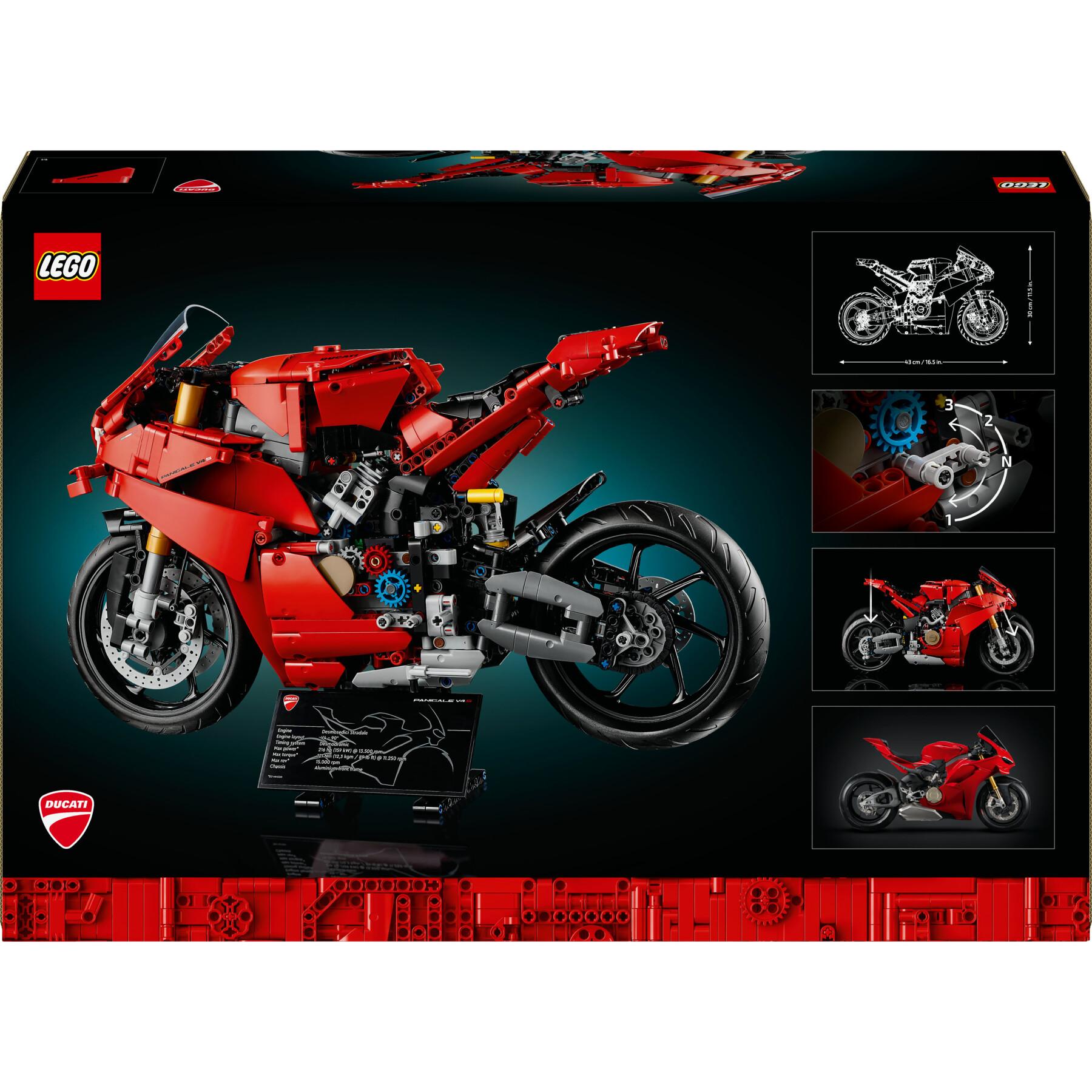 Lego technic 42202 motocicletta ducati panigale v4 s, modello per adulti da collezione, idea regalo uomo o donna fan delle moto - LEGO TECHNIC