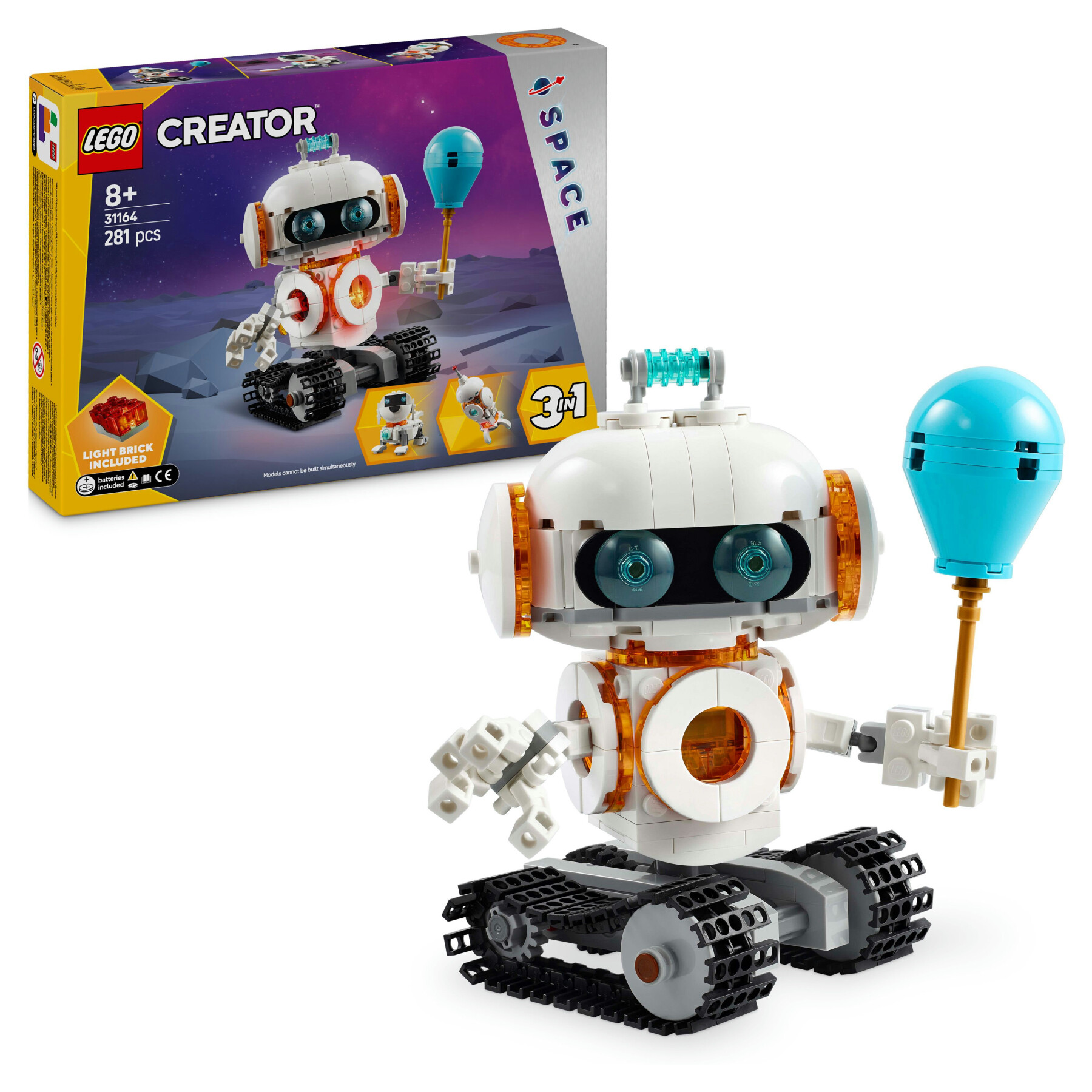 Lego creator 3 in 1 31164 robot spaziale giocattolo - si trasforma in cane o in razzo - set di costruzioni per bambini 8+ - LEGO CREATOR