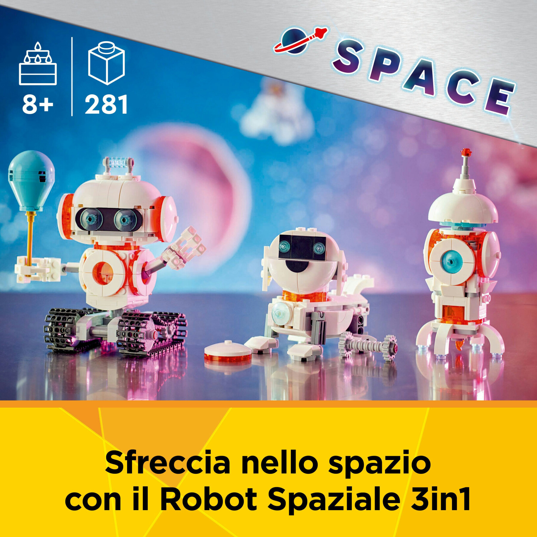 Lego creator 3 in 1 31164 robot spaziale giocattolo - si trasforma in cane o in razzo - set di costruzioni per bambini 8+ - LEGO CREATOR