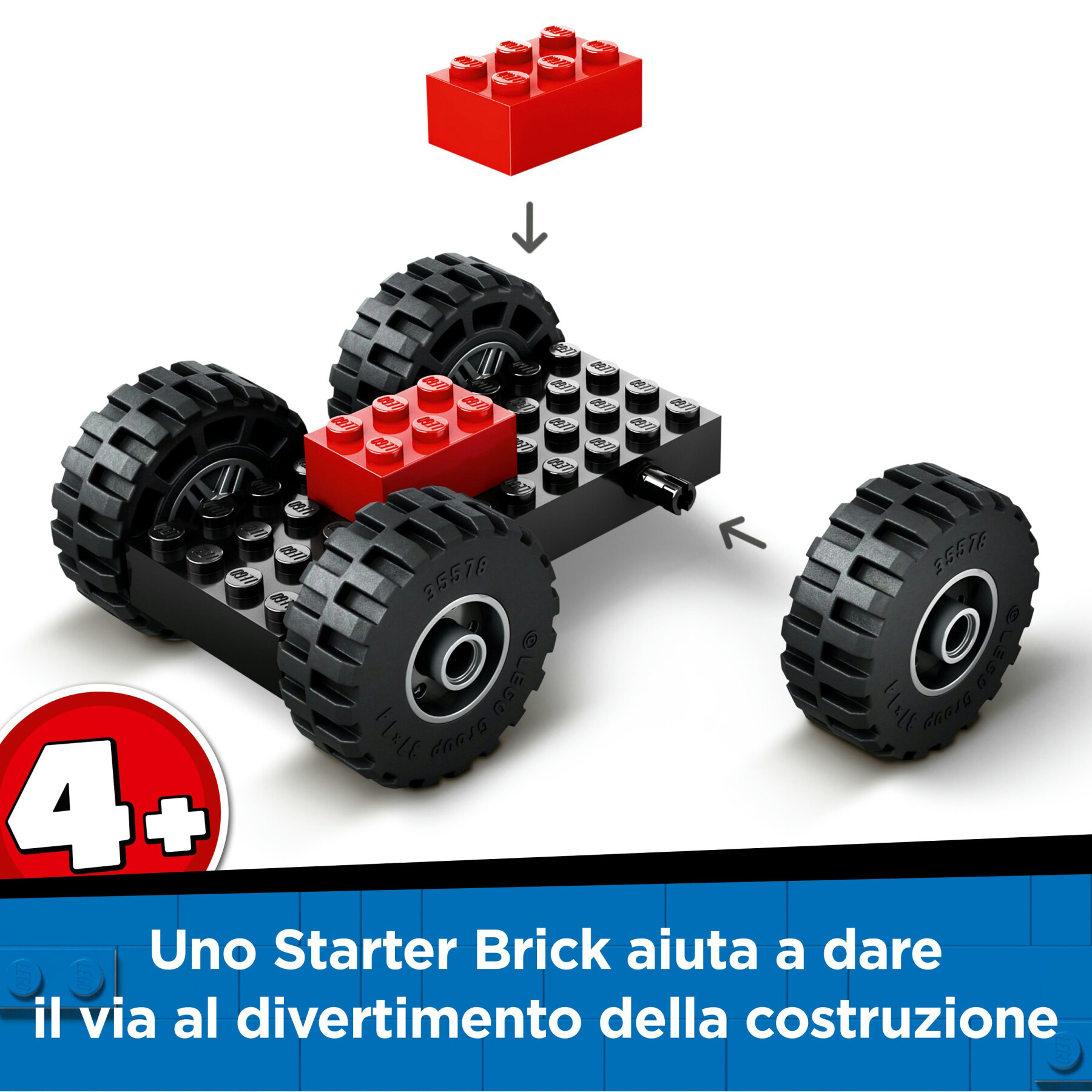 Lego city 60450 pala gommata gialla, escavatore giocattolo da costruire, veicolo da cantiere, giochi educativi per bambini 4+ - LEGO CITY