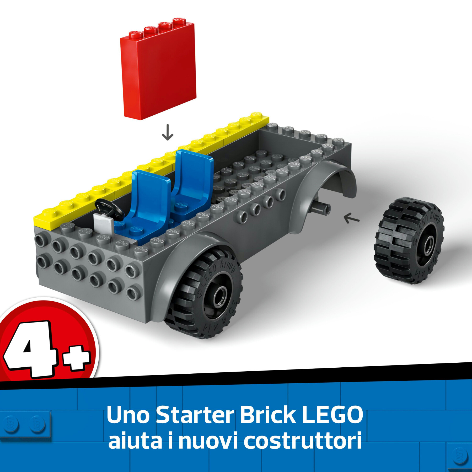 Lego city 60463 autopompa con scala, camion giocattolo dei pompieri con 2 minifigure, giochi educativi per bambini da 4 anni - LEGO CITY