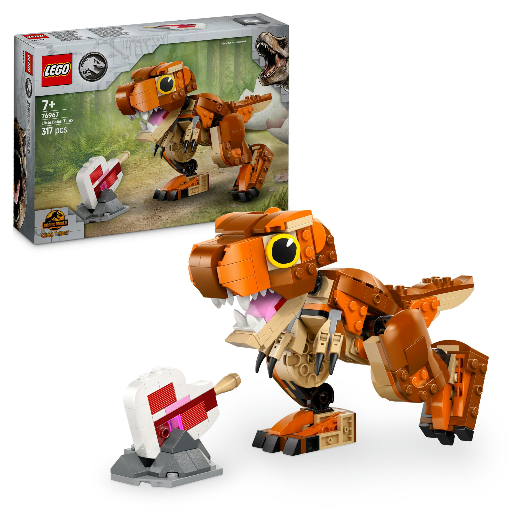 Lego jurassic world 76967 little eatie: t. rex, dinosauro giocattolo con parti mobili, gioco di ruolo bambini 7+, idea regalo - LEGO JURASSIC PARK/W