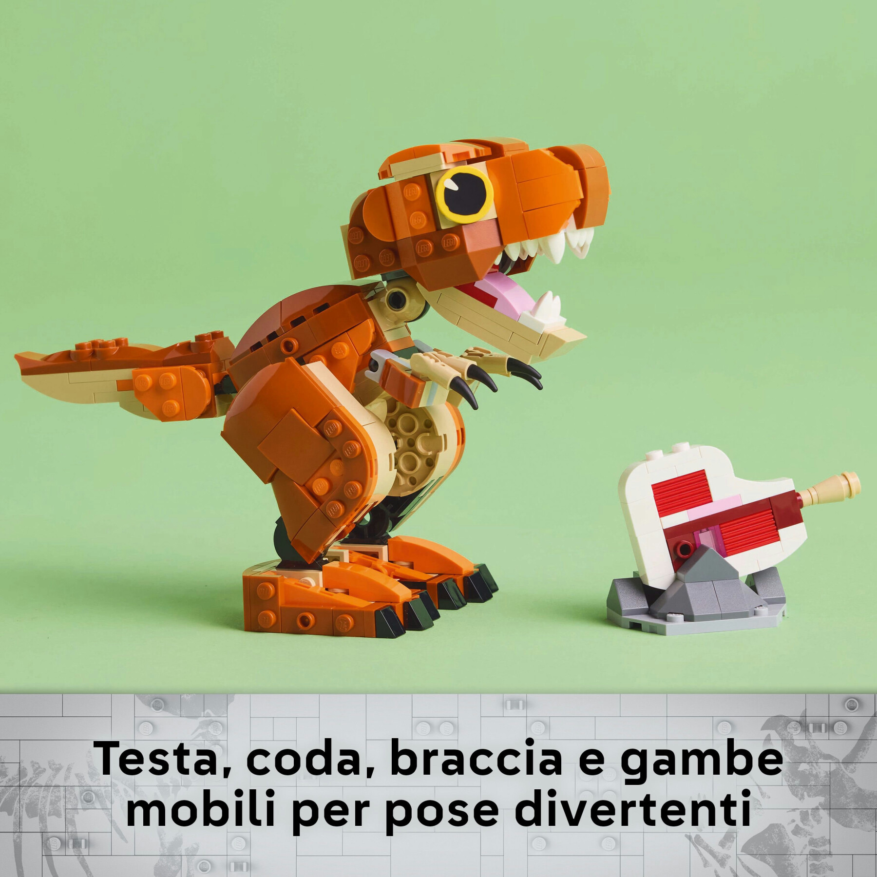 Lego jurassic world 76967 little eatie: t. rex, dinosauro giocattolo con parti mobili, gioco di ruolo bambini 7+, idea regalo - LEGO JURASSIC PARK/W