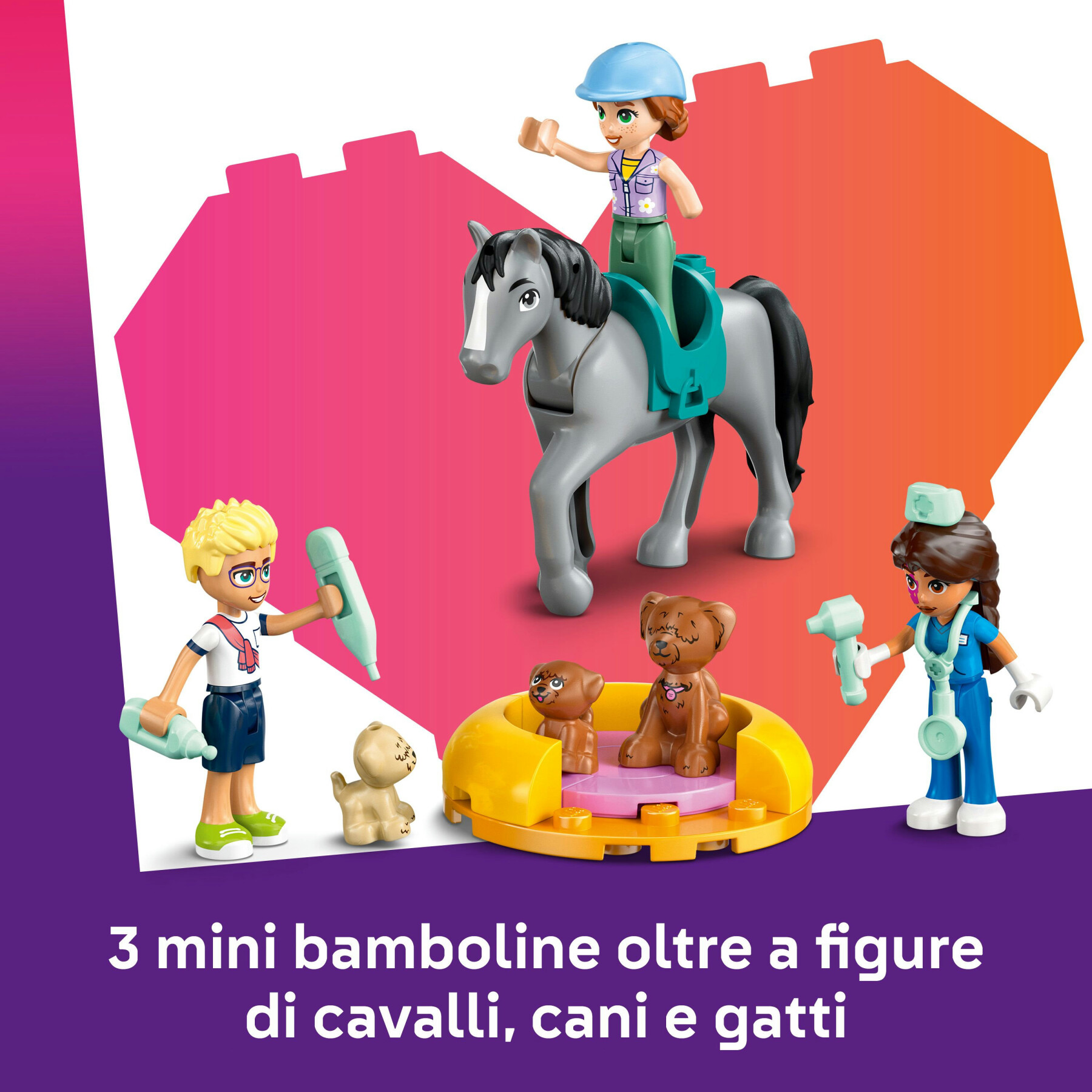 Lego friends 42651 cavallo e clinica veterinaria, giochi bambine 7+ per abilità sociali e cura animali, regalo di compleanno - LEGO FRIENDS