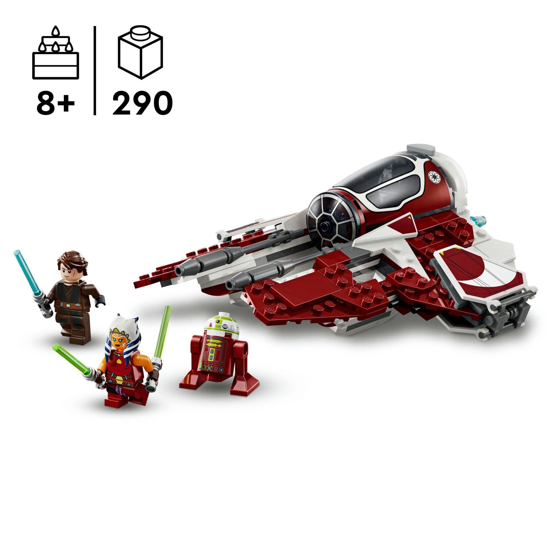 Lego star wars 75401 jedi interceptor di ahsoka con minifigure di anakin skywalker e droide, starfighter giocattolo bambini 8+ - LEGO® Star Wars™, Star Wars