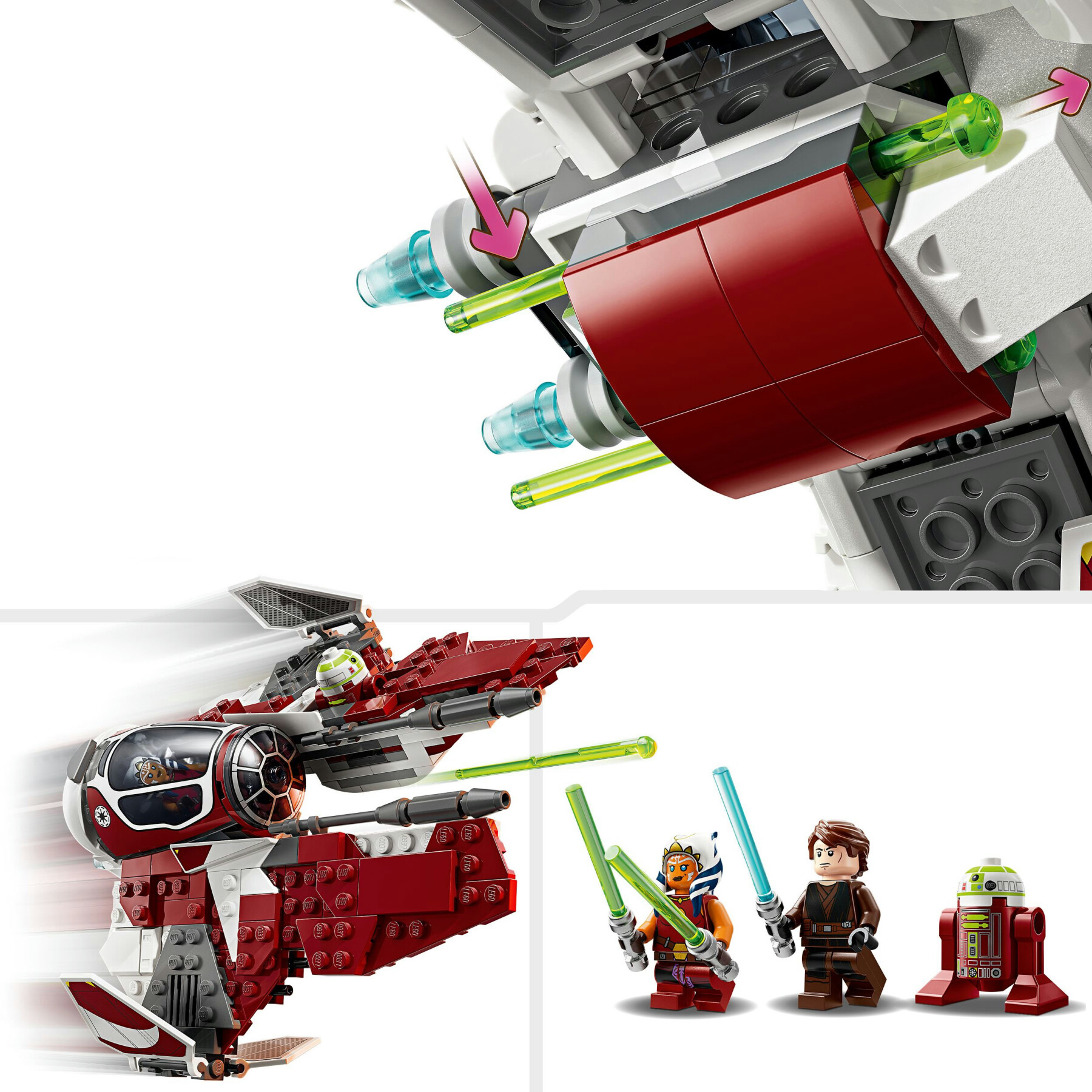 Lego star wars 75401 jedi interceptor di ahsoka con minifigure di anakin skywalker e droide, starfighter giocattolo bambini 8+ - LEGO® Star Wars™, Star Wars