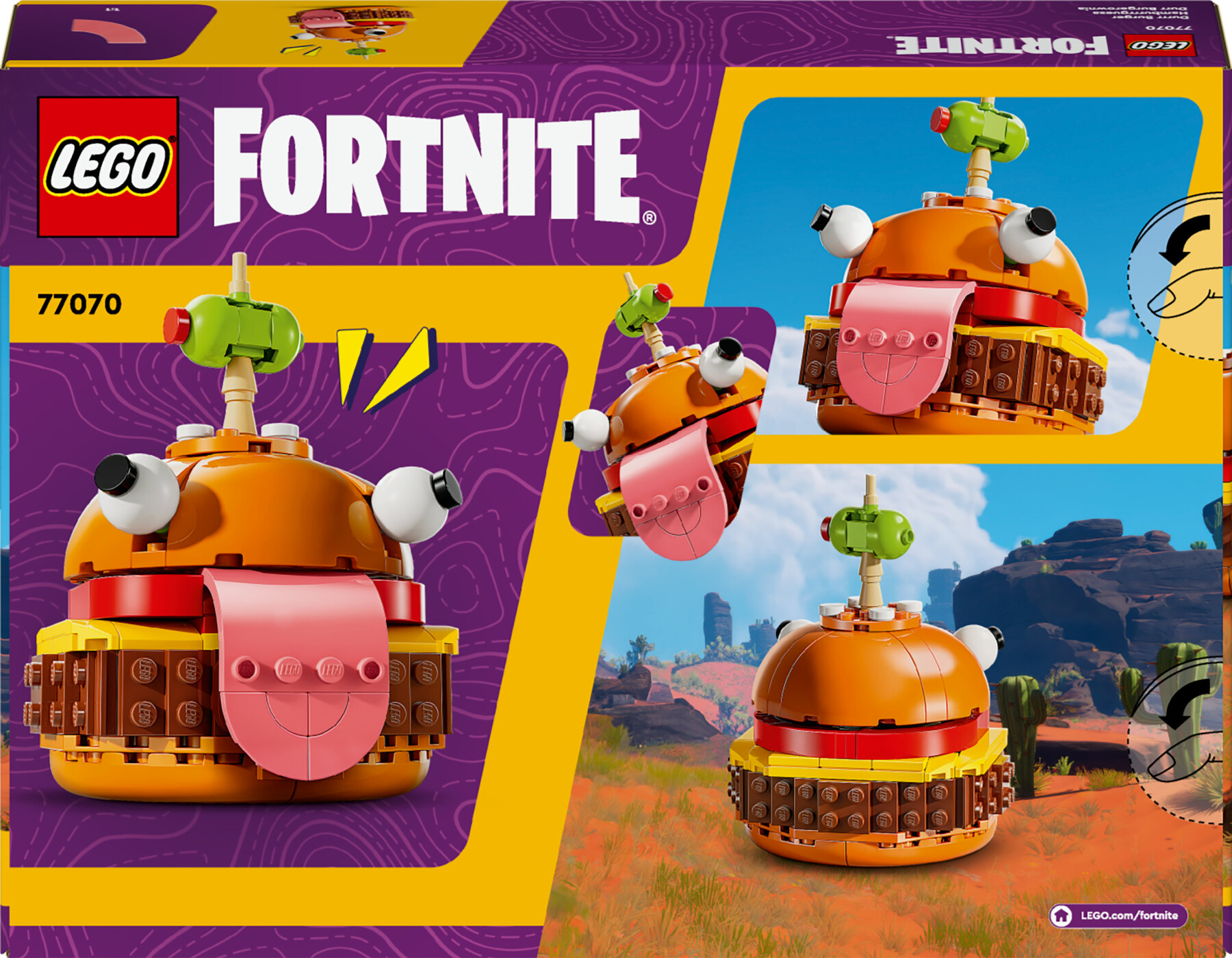 Lego fortnite 77070 durrr burger, action figure dell'hamburger giocattolo del videogioco, giochi per bambini 9+ da collezione - Lego