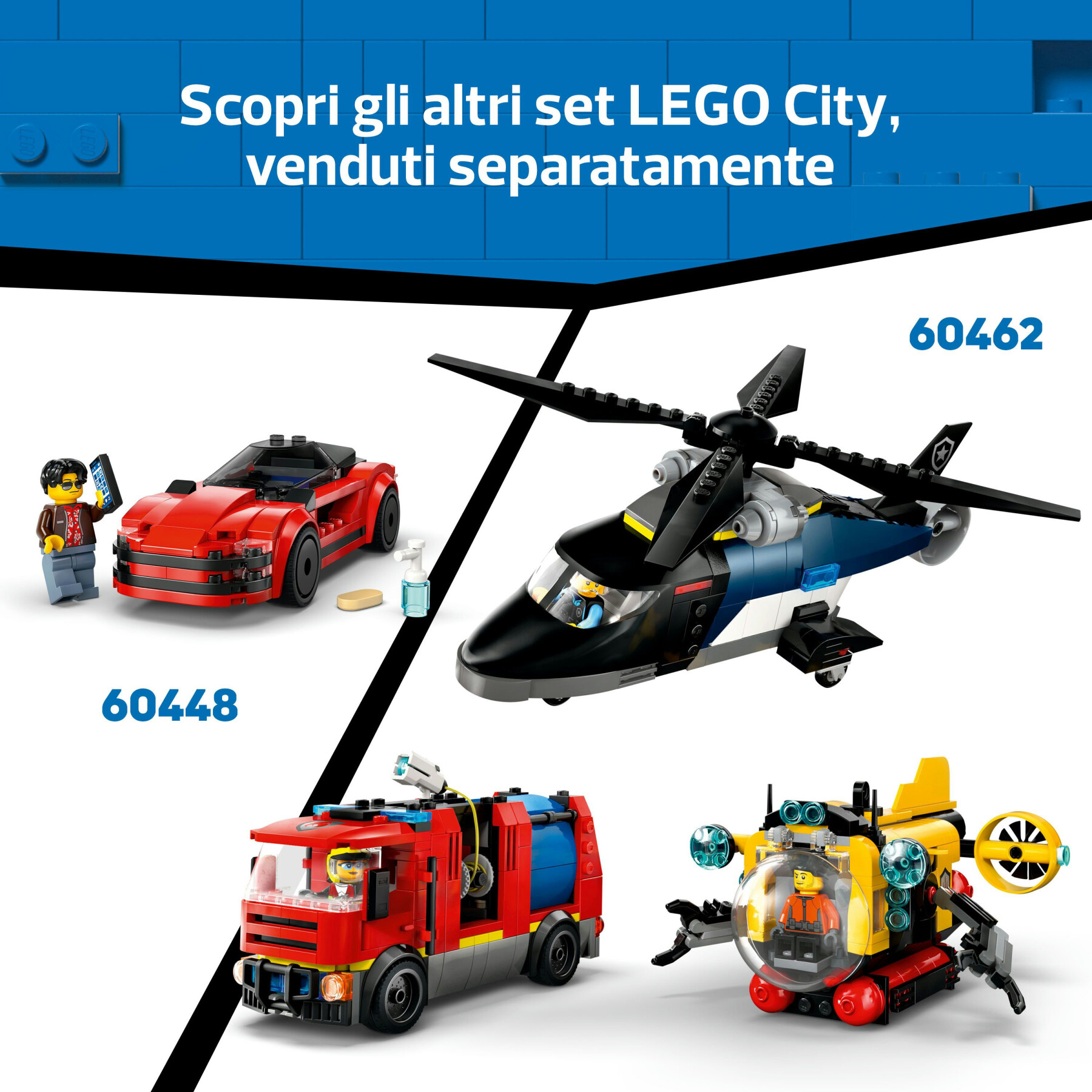 Lego city 60472 sfasciacarrozze con auto, giocattolo con 2 macchine, ricambi, gru, crusher e 4 minifigure, giochi bambini 8+ - LEGO CITY